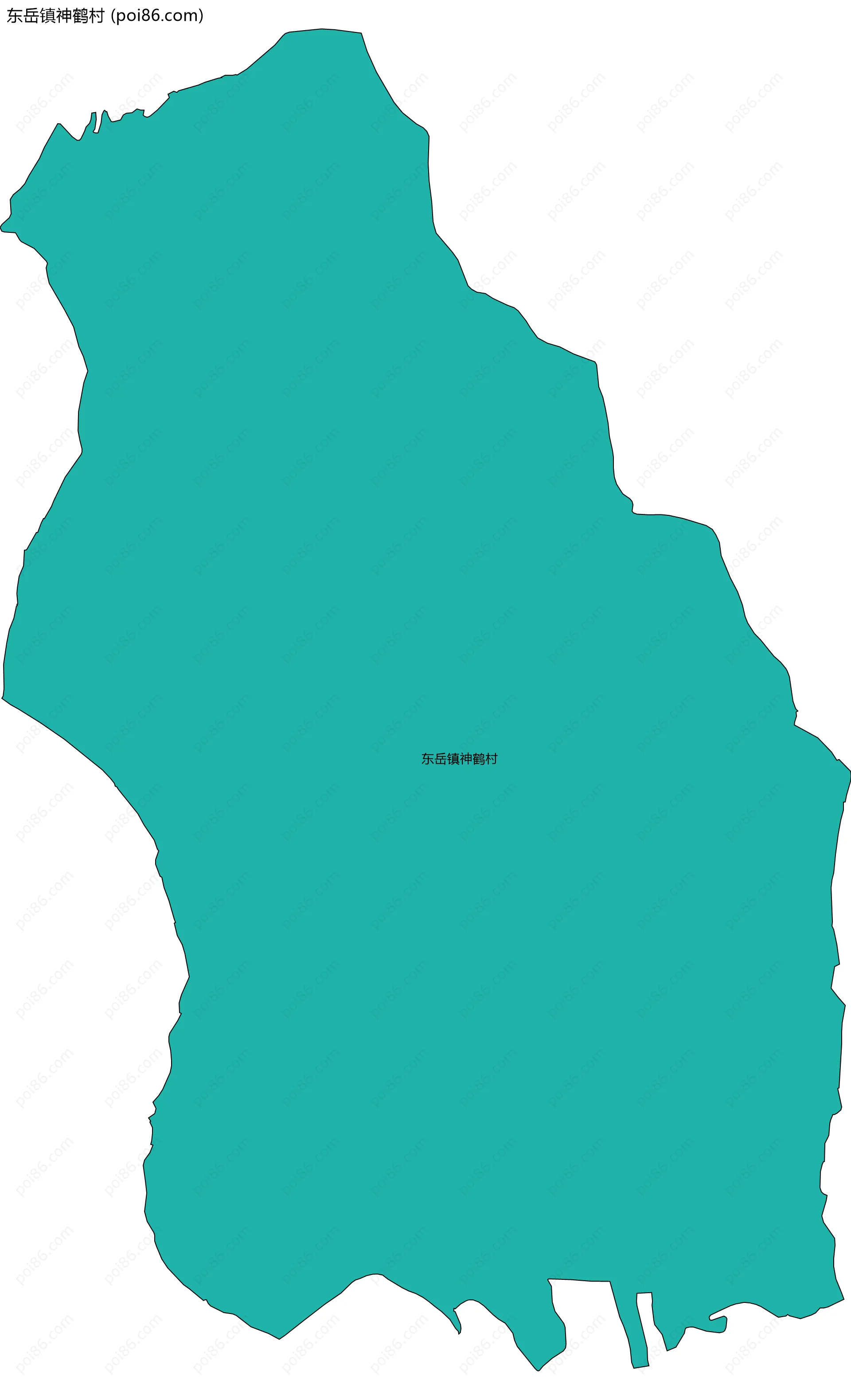 东岳镇神鹤村边界地图