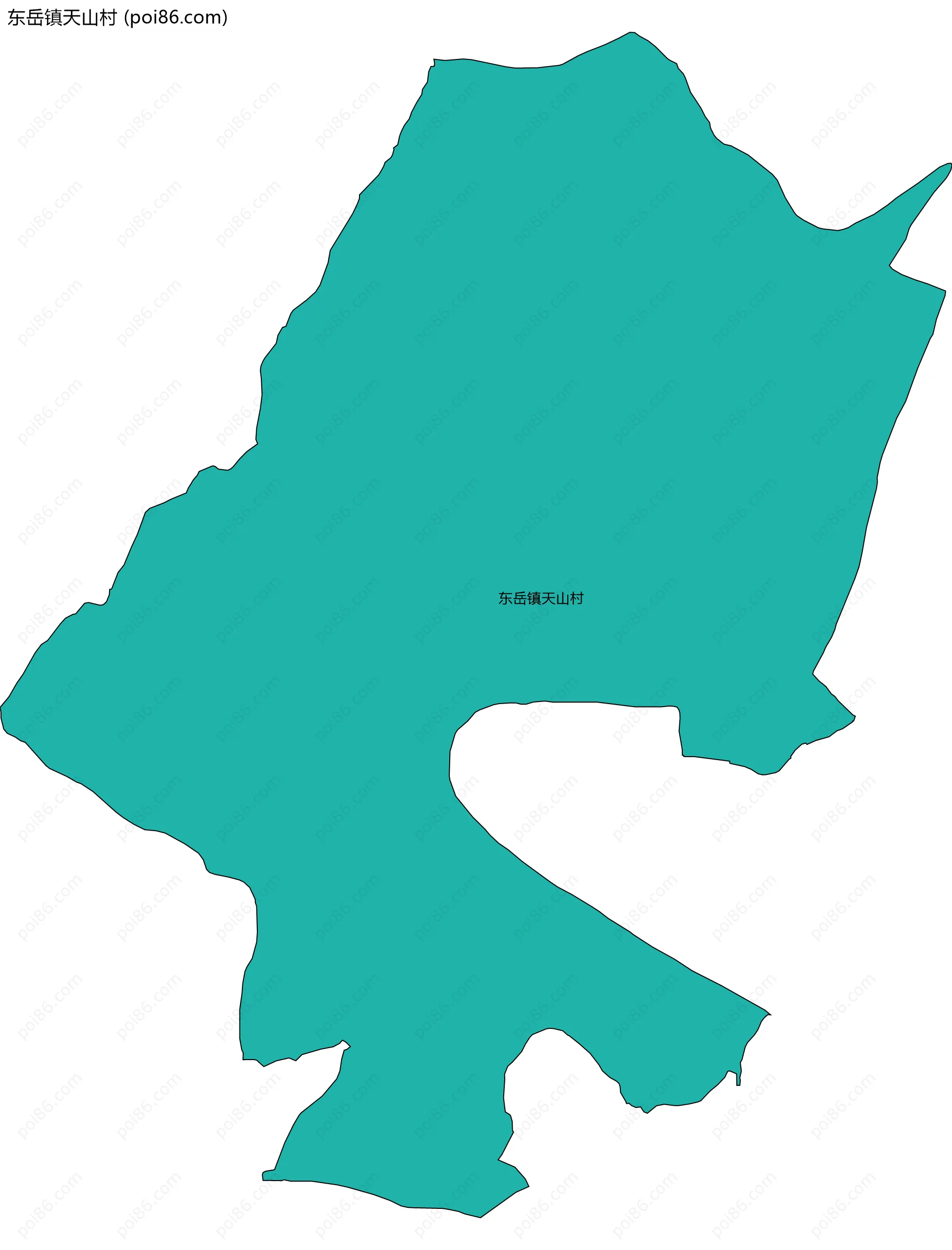 东岳镇天山村边界地图