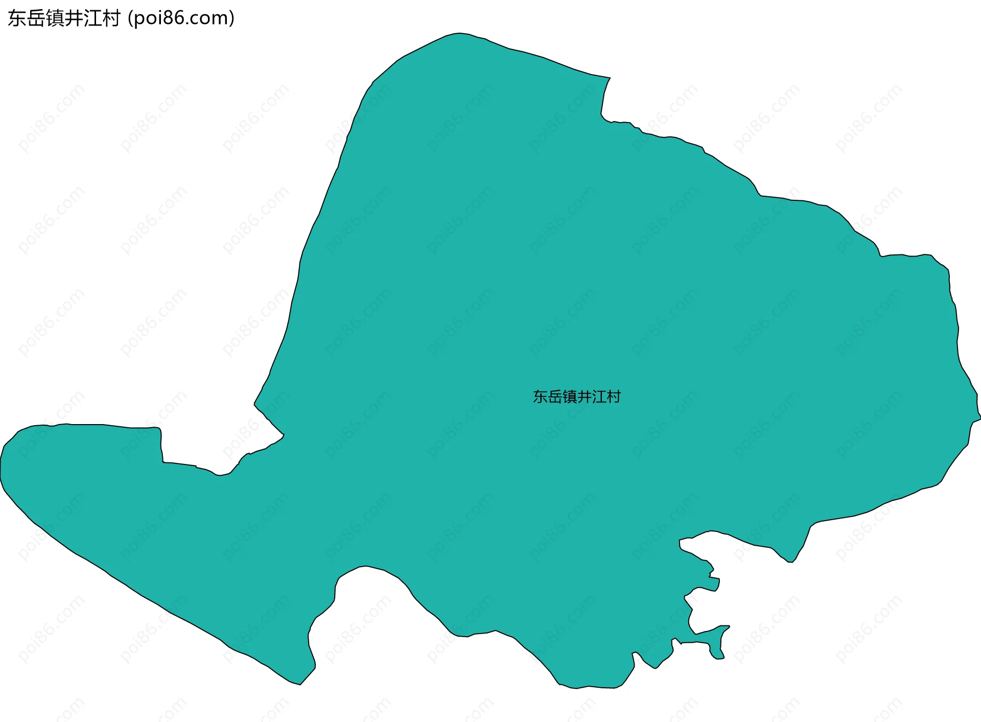 东岳镇井江村边界地图