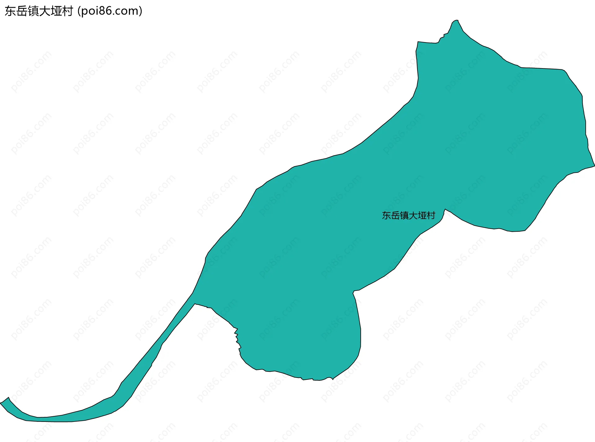 东岳镇大垭村边界地图
