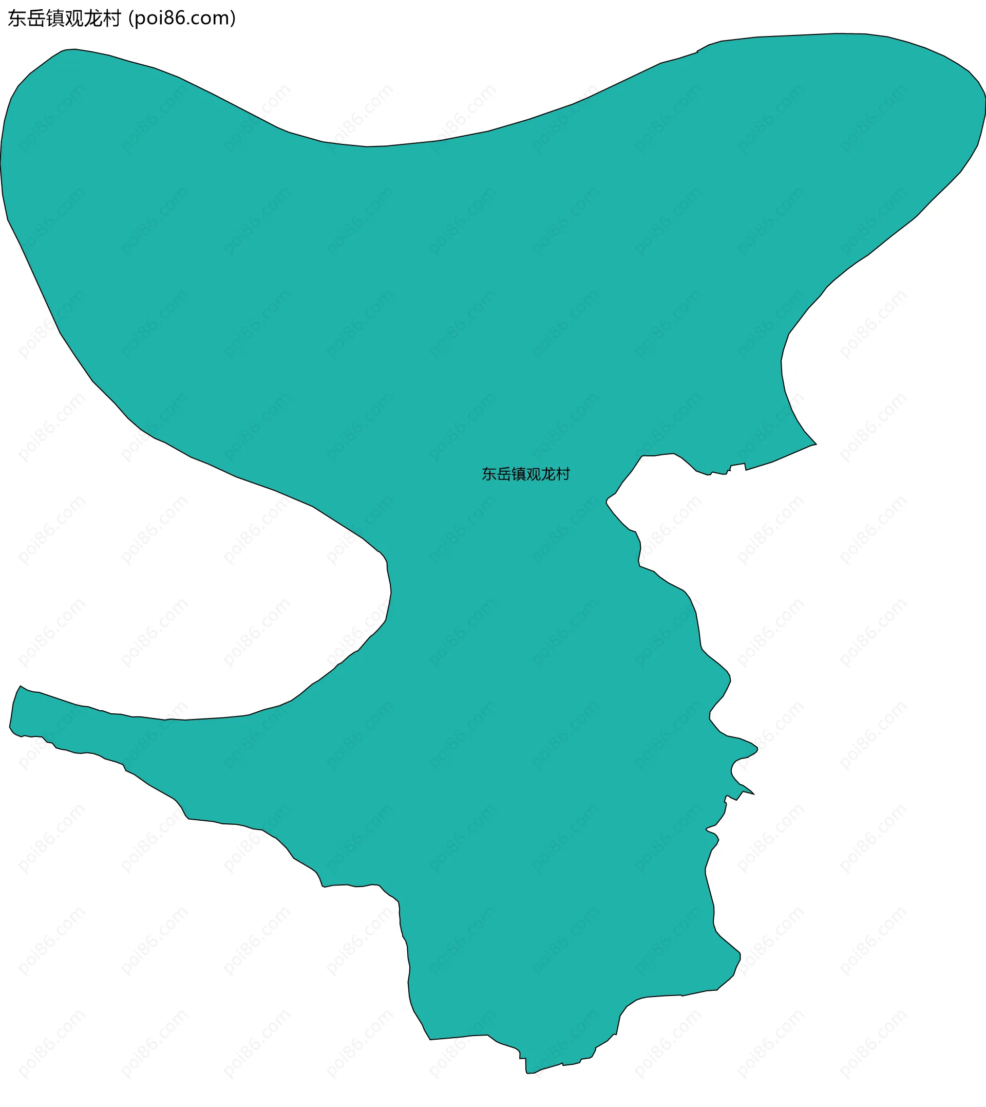 东岳镇观龙村边界地图