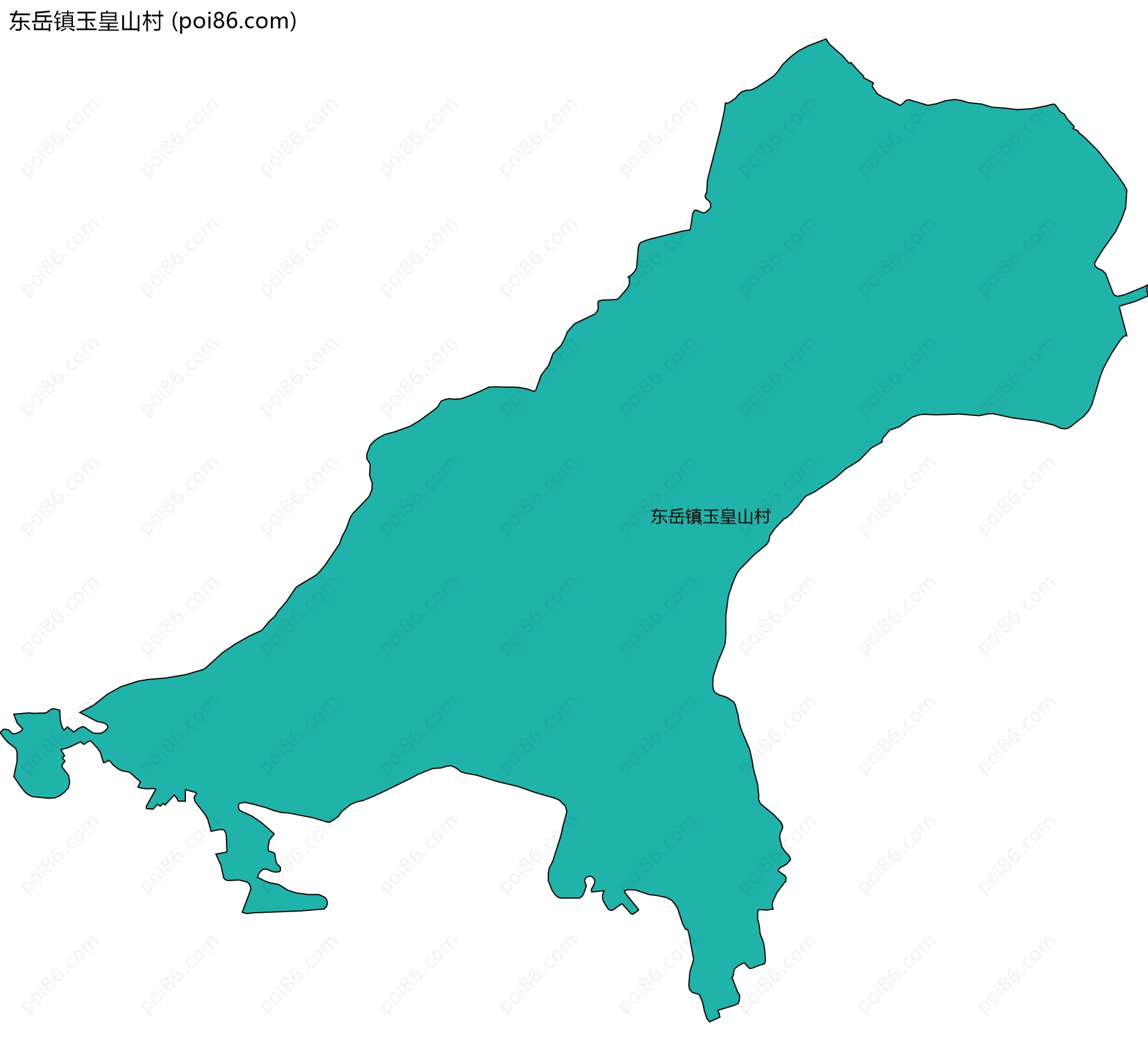 东岳镇玉皇山村边界地图