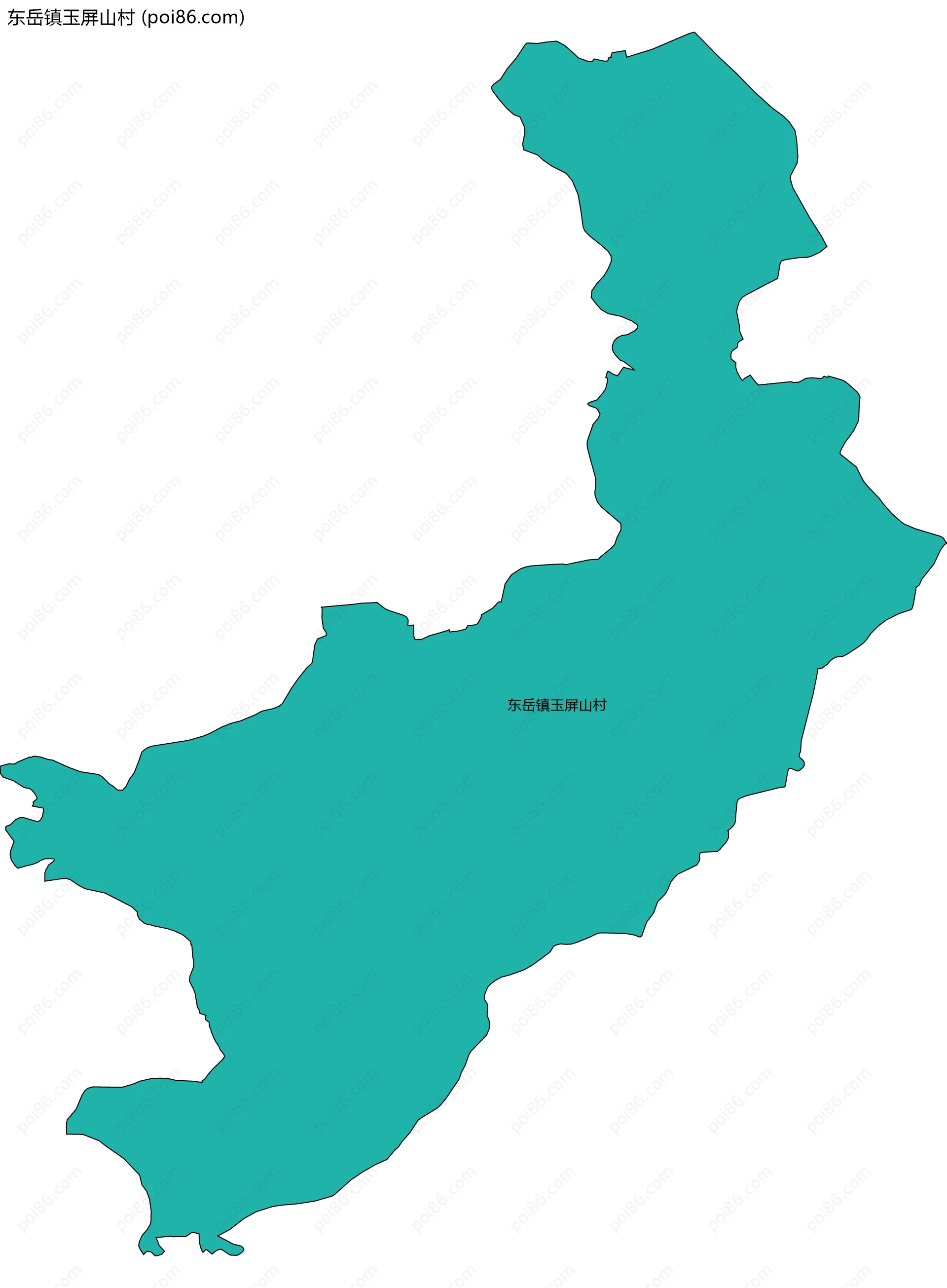 东岳镇玉屏山村边界地图