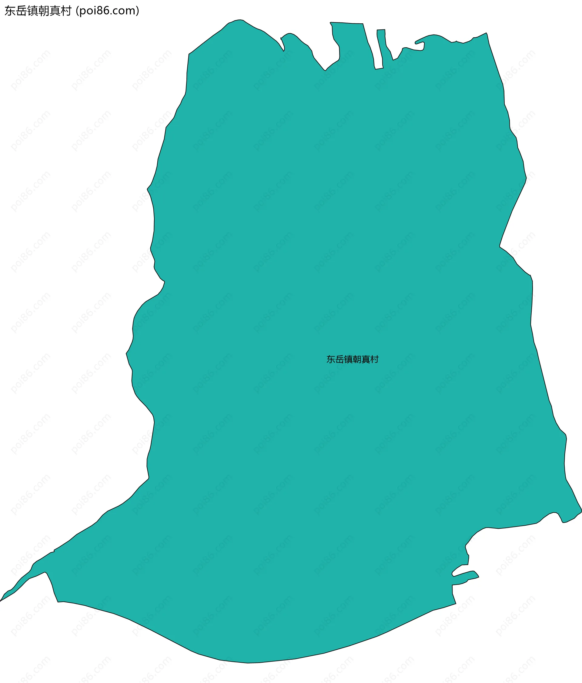 东岳镇朝真村边界地图