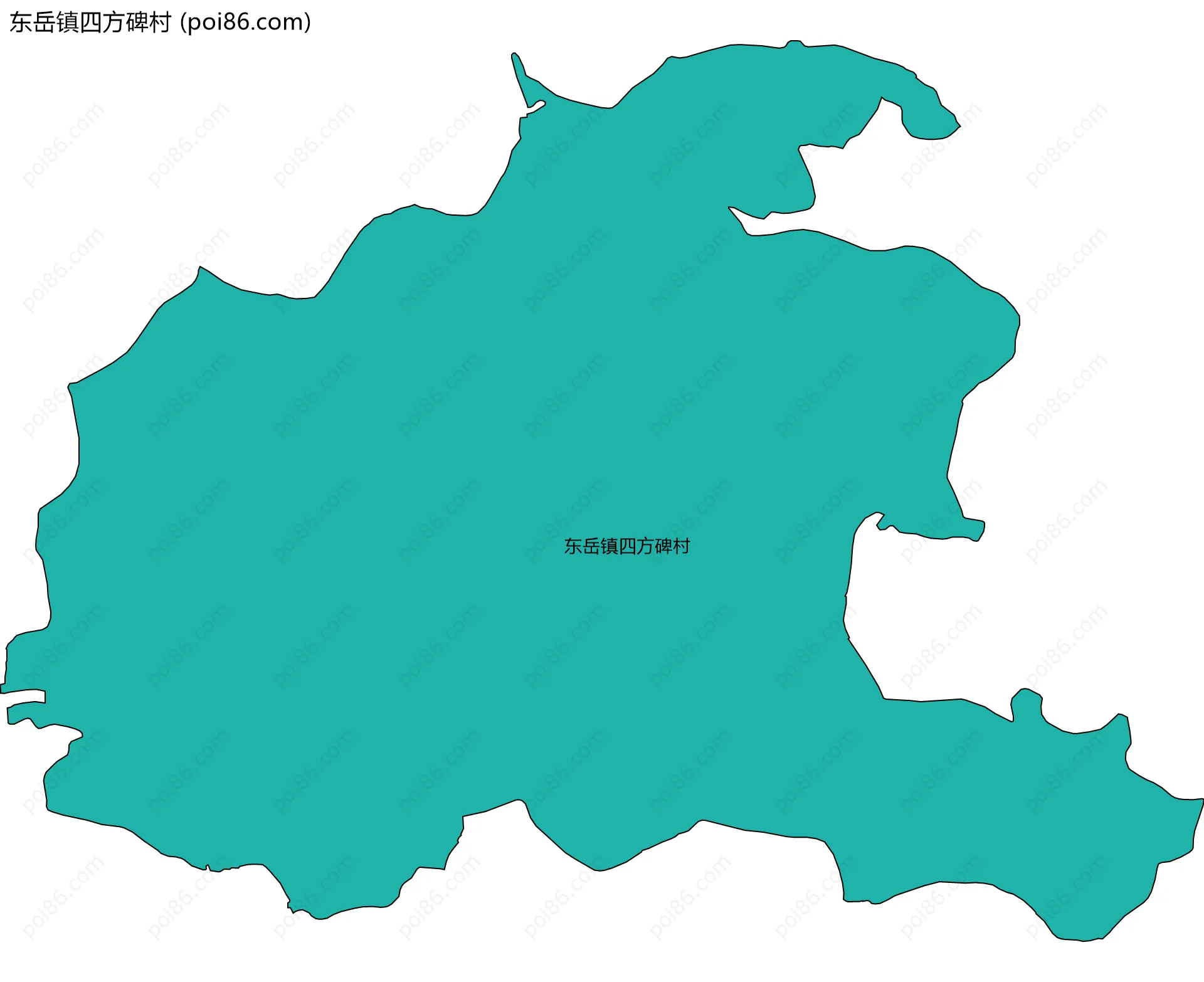 东岳镇四方碑村边界地图