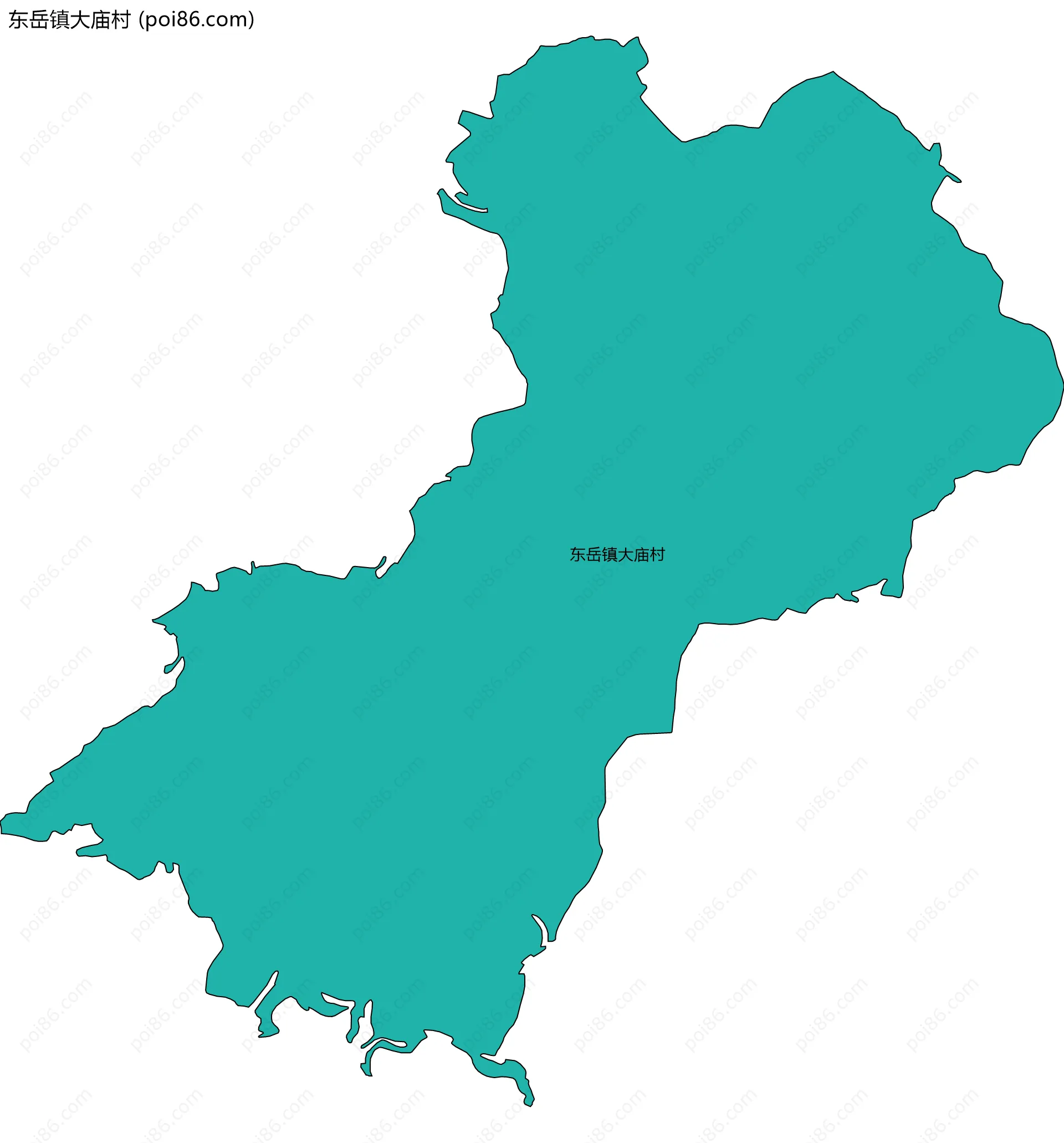 东岳镇大庙村边界地图