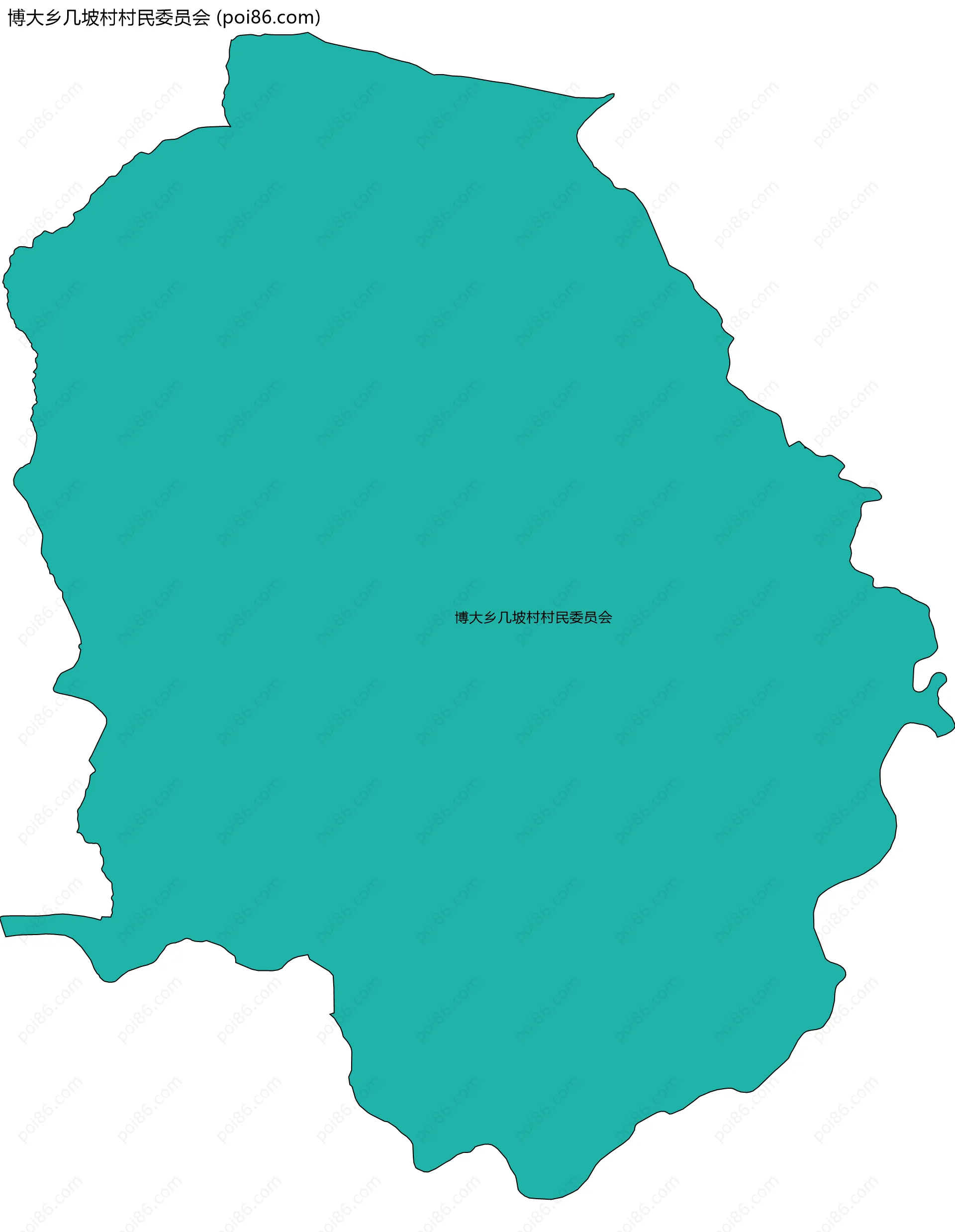 博大乡几坡村村民委员会边界地图