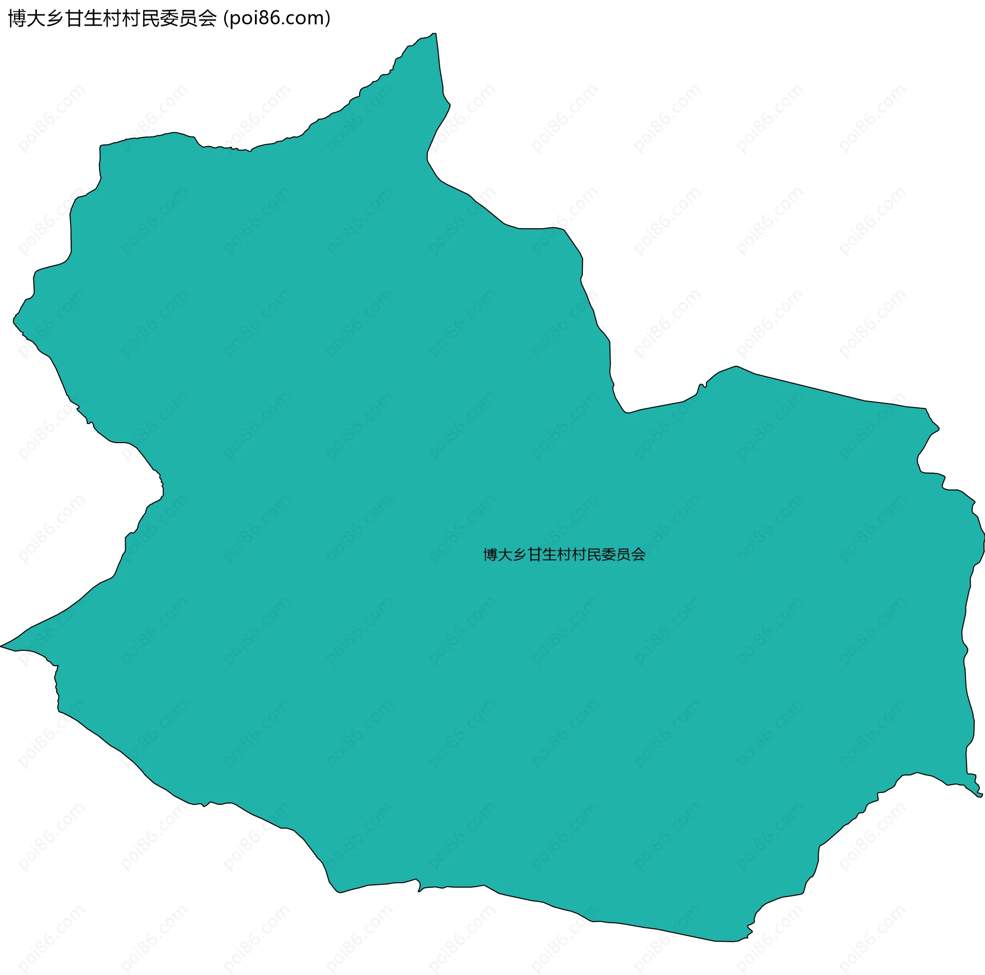 博大乡甘生村村民委员会边界地图