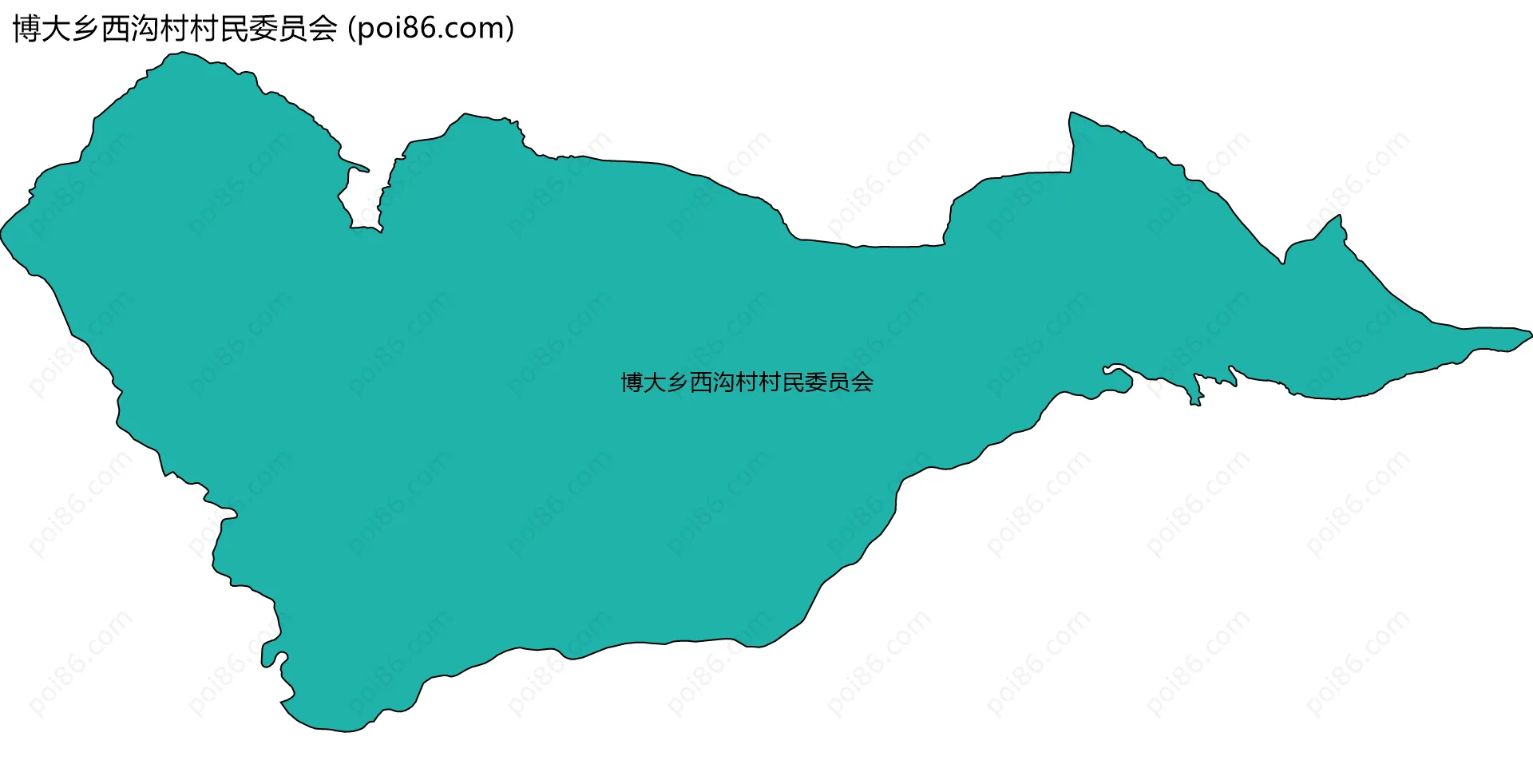 博大乡西沟村村民委员会边界地图