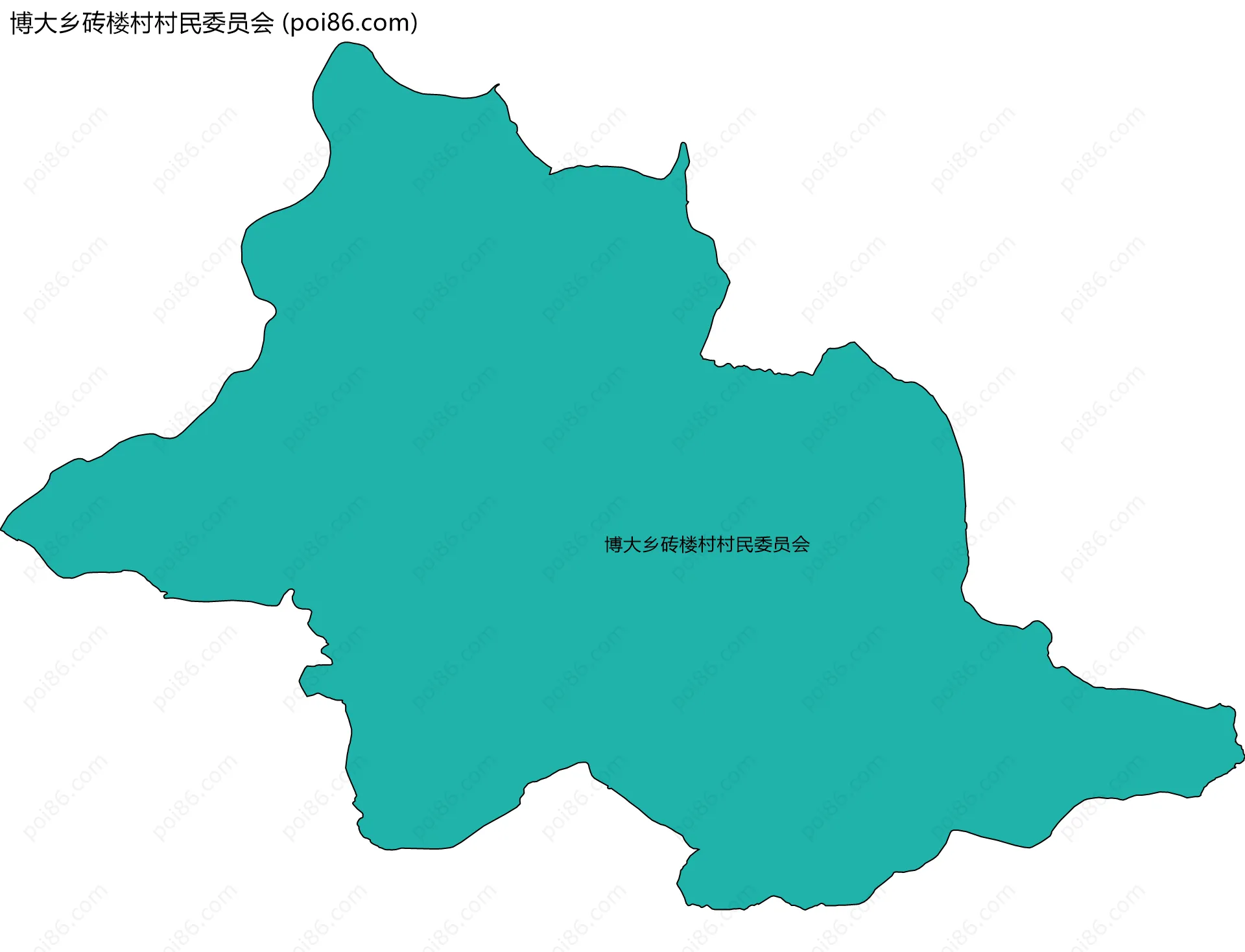 博大乡砖楼村村民委员会边界地图