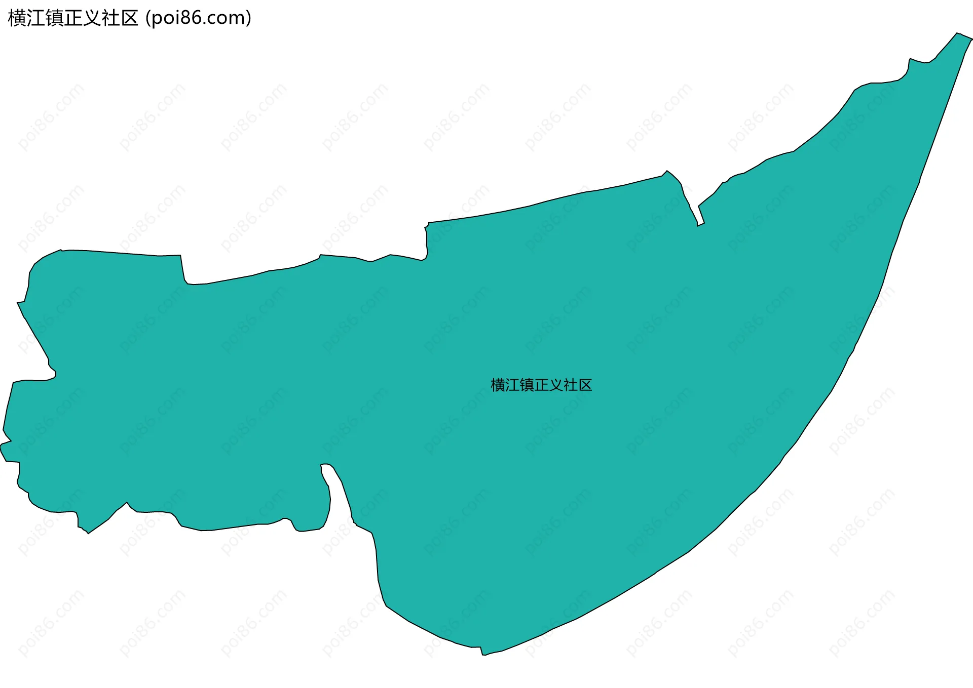 横江镇正义社区边界地图