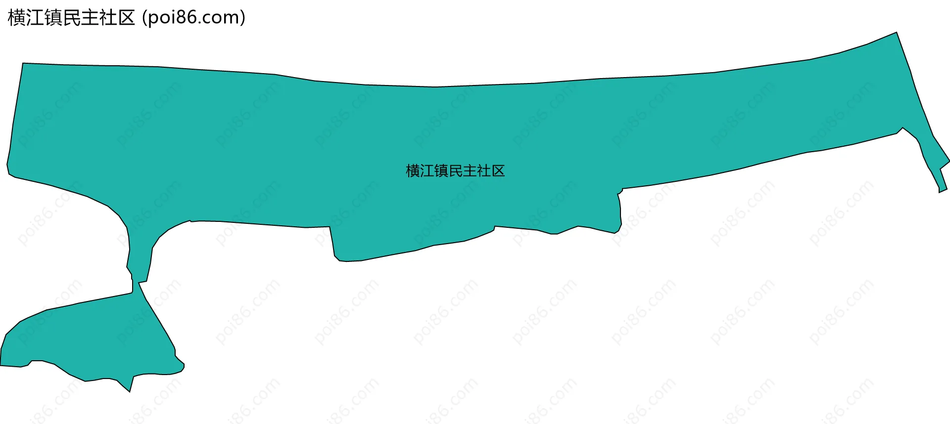 横江镇民主社区边界地图