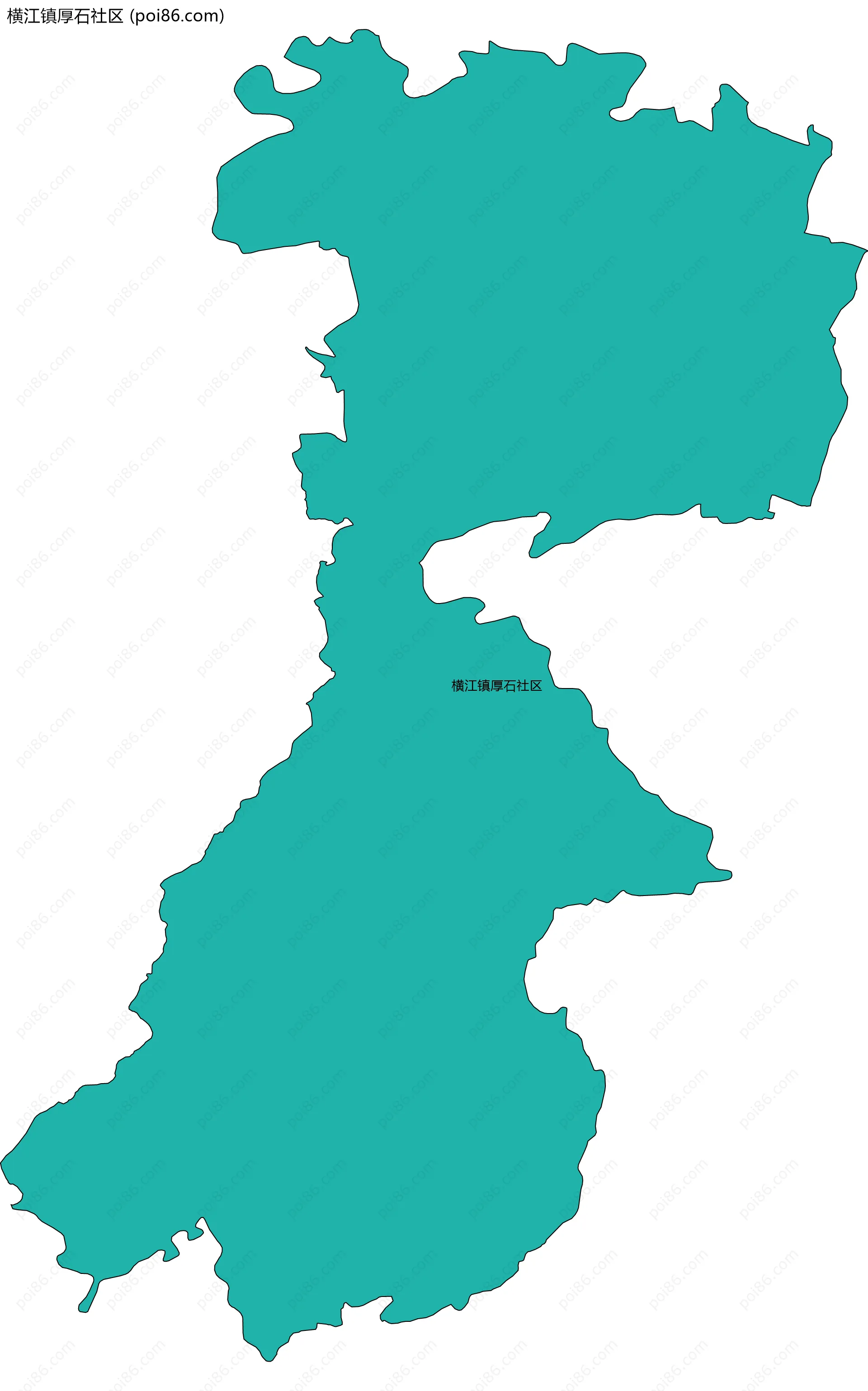 横江镇厚石社区边界地图