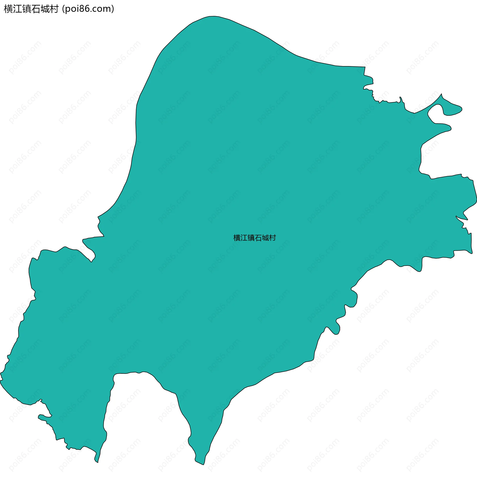 横江镇石城村边界地图