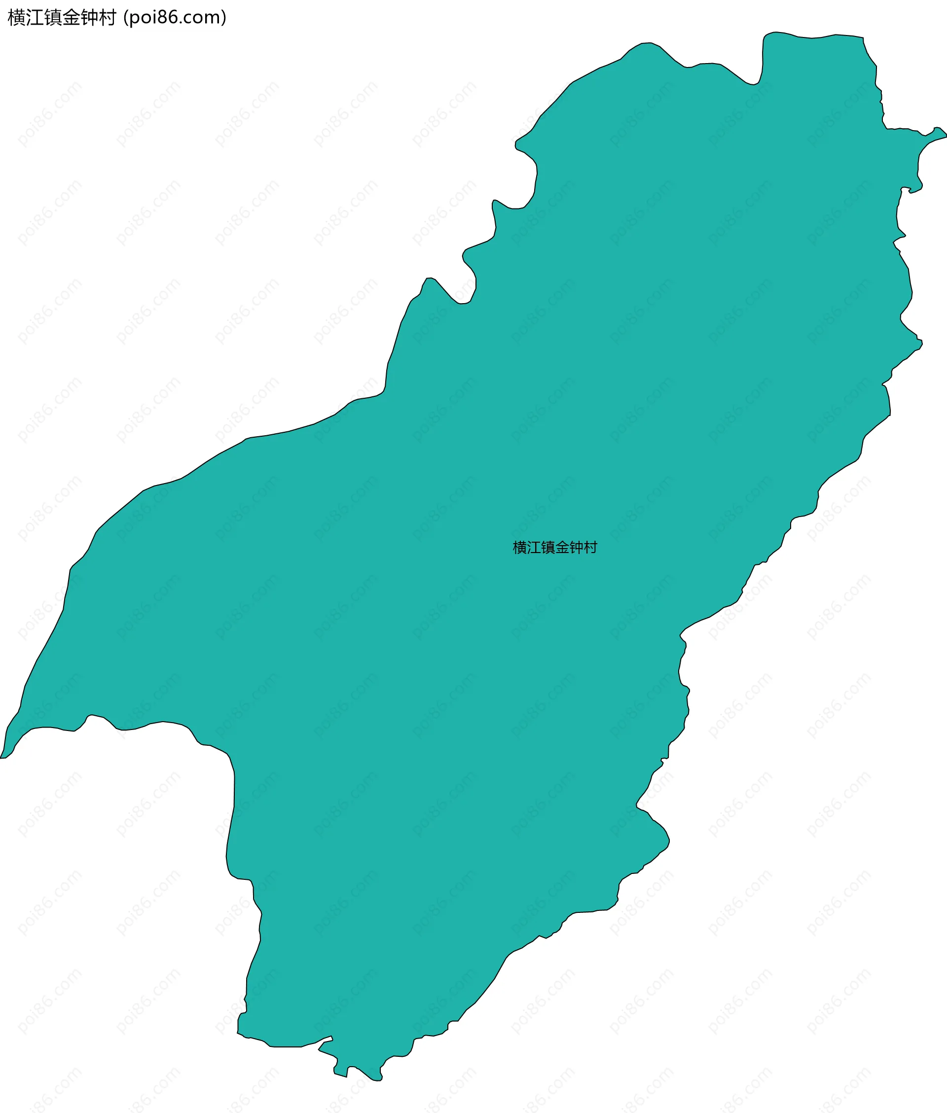 横江镇金钟村边界地图