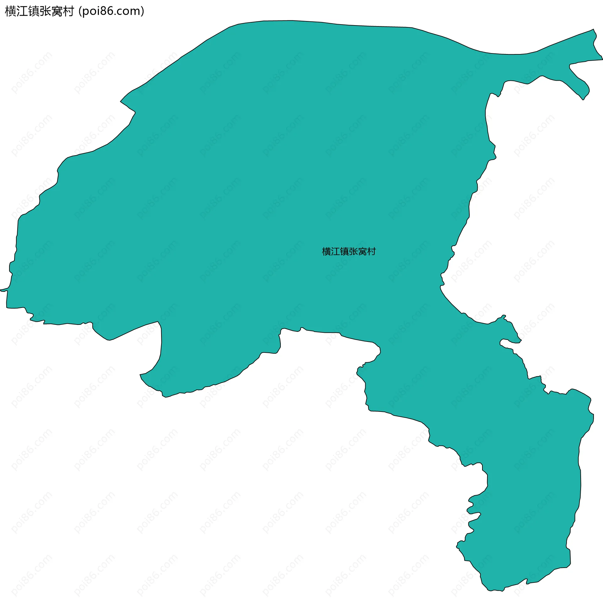 横江镇张窝村边界地图