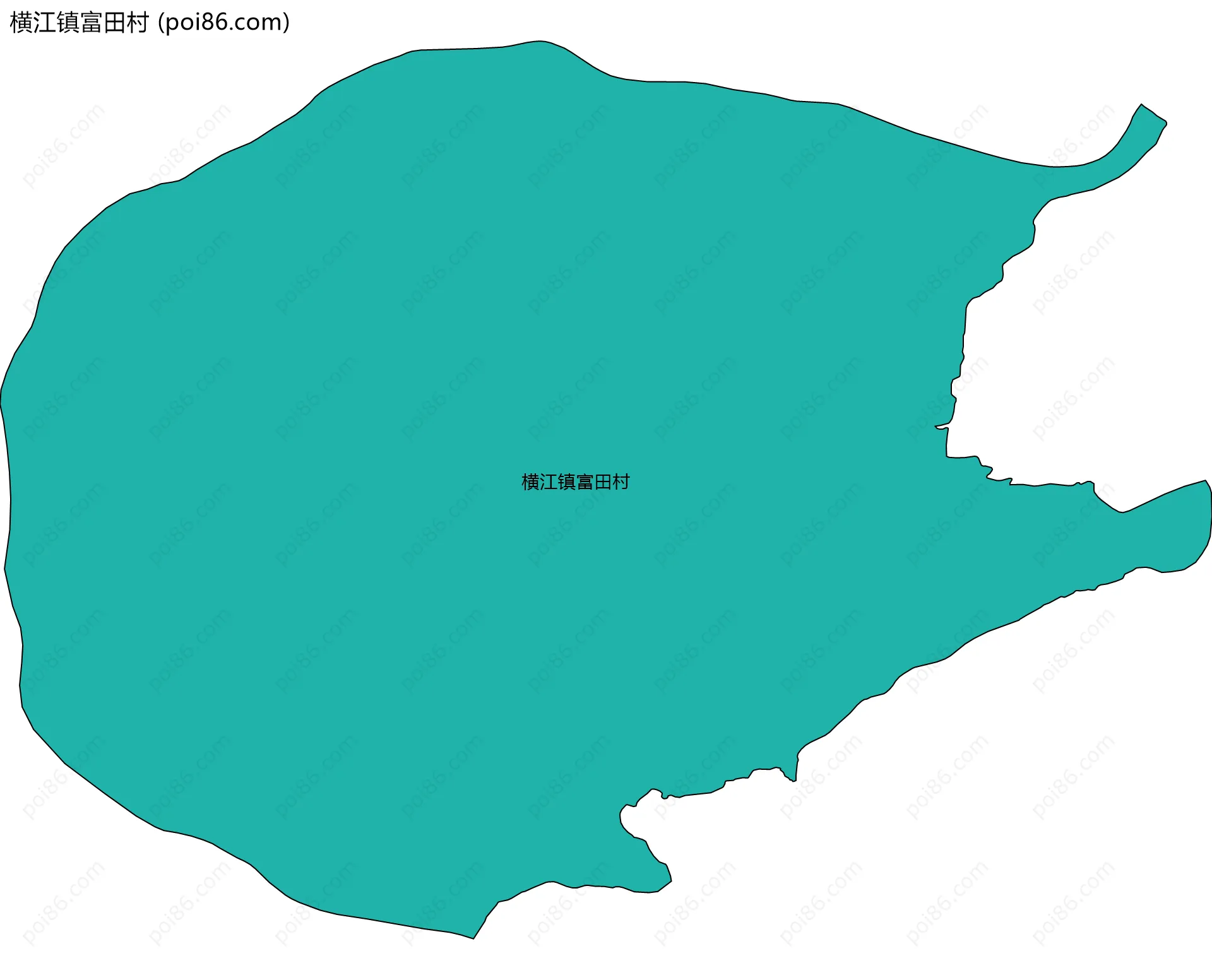 横江镇富田村边界地图
