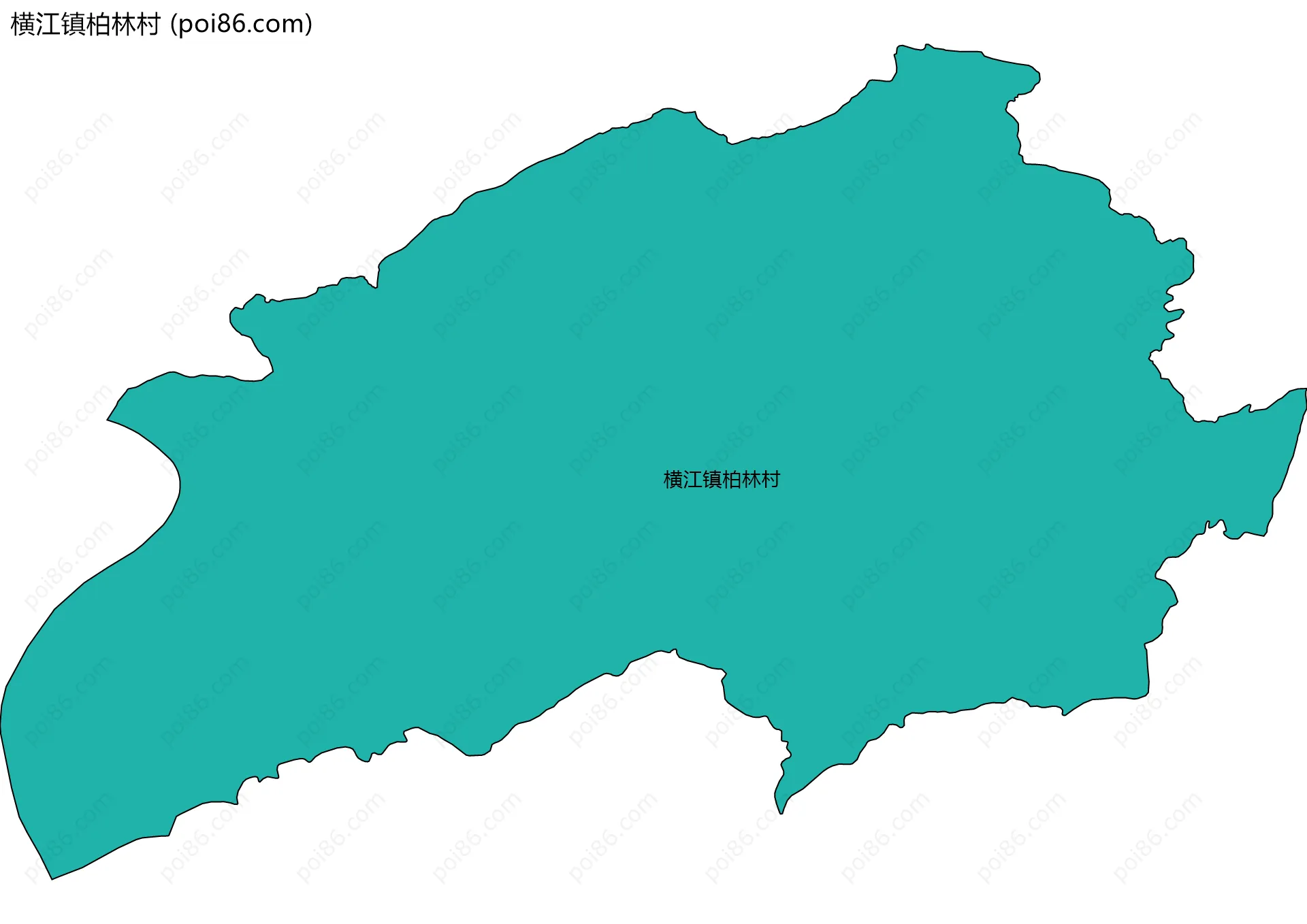 横江镇柏林村边界地图
