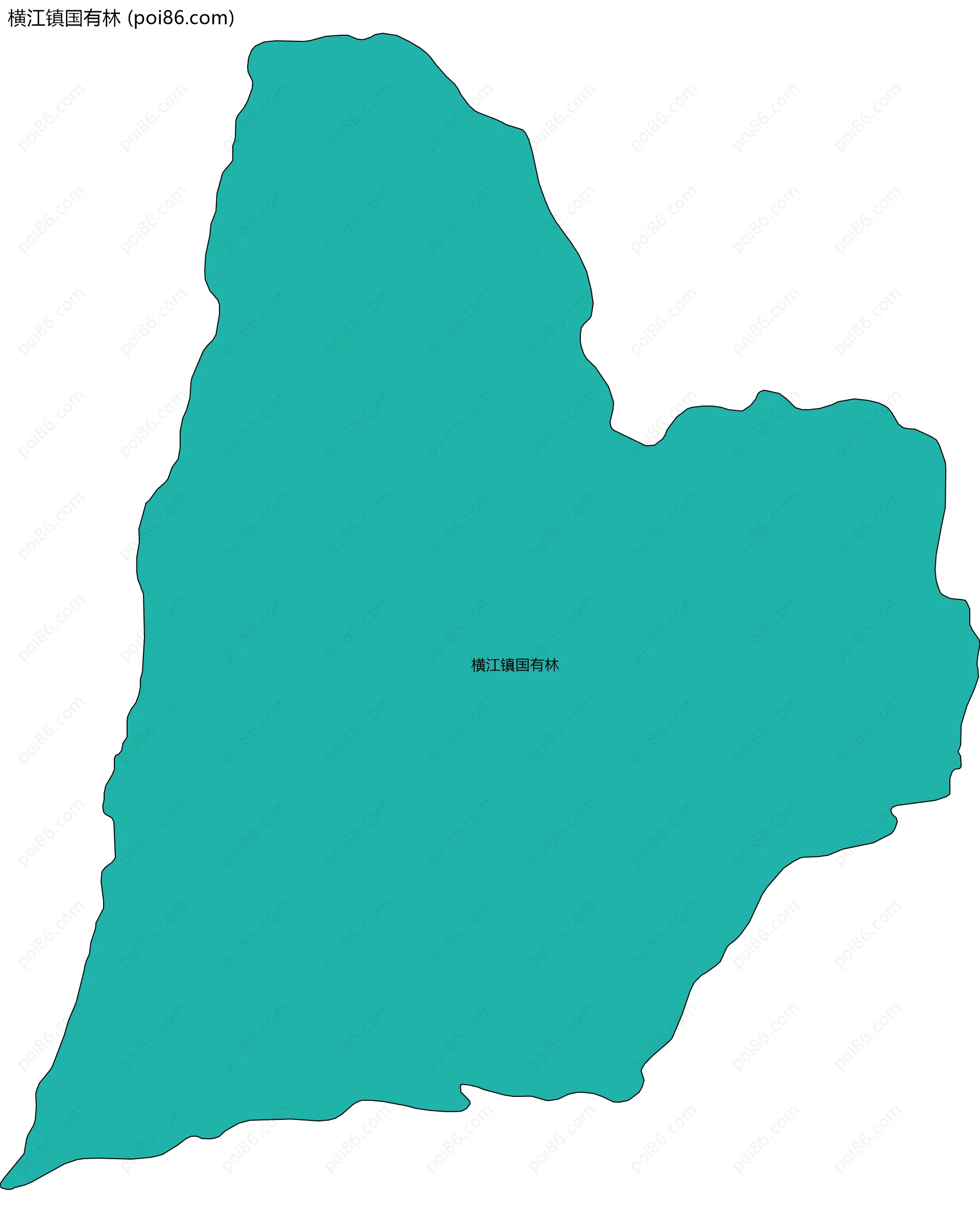 横江镇国有林边界地图