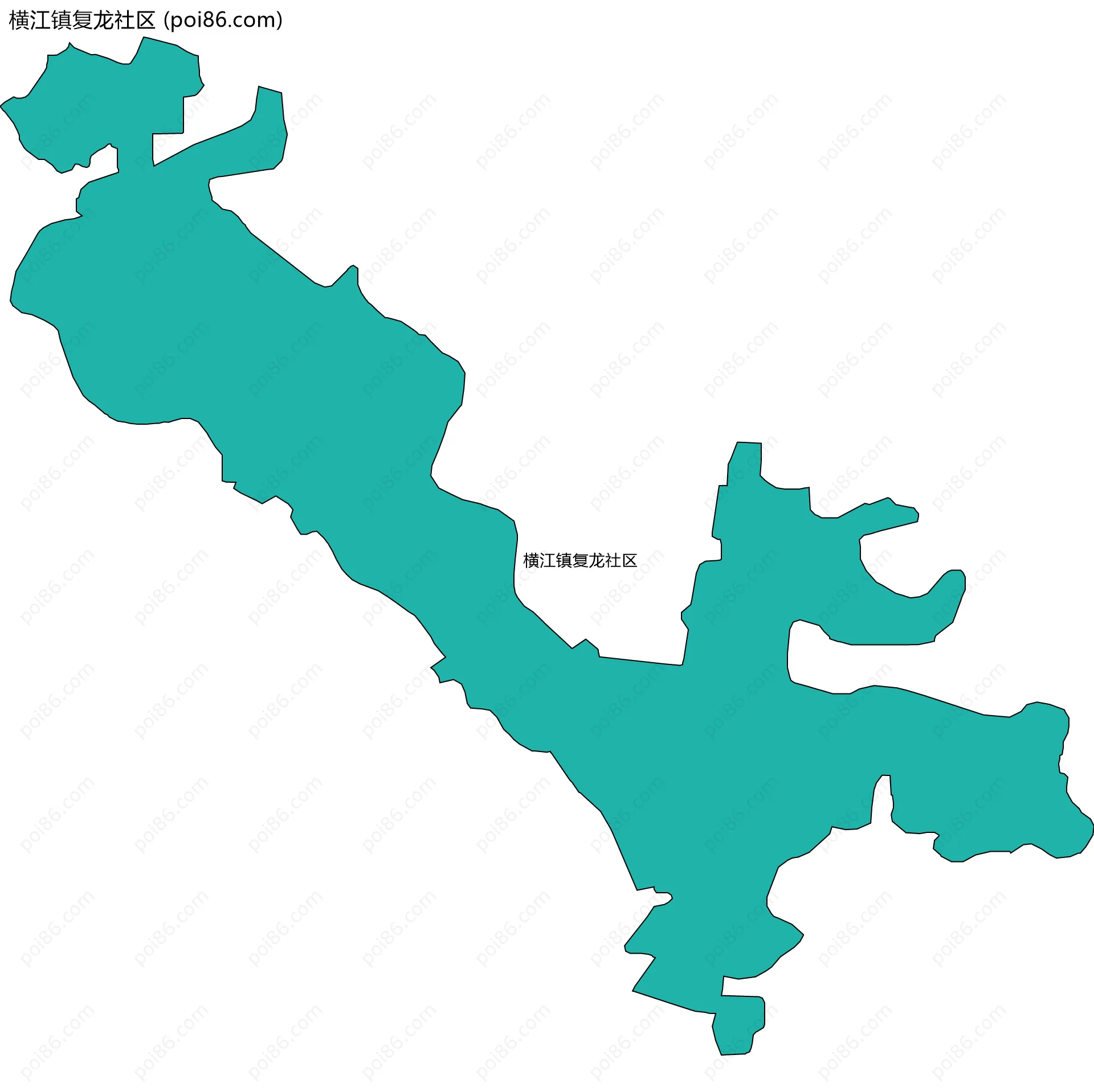 横江镇复龙社区边界地图