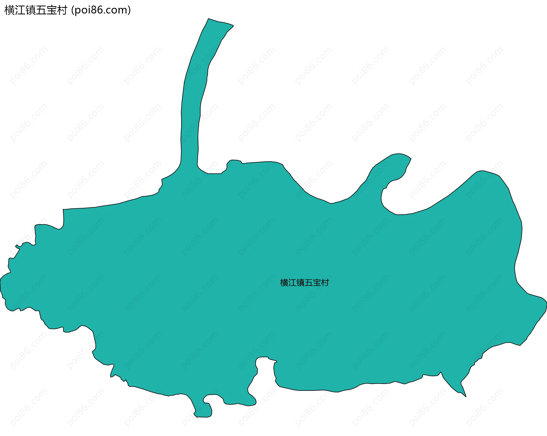 横江镇五宝村边界地图