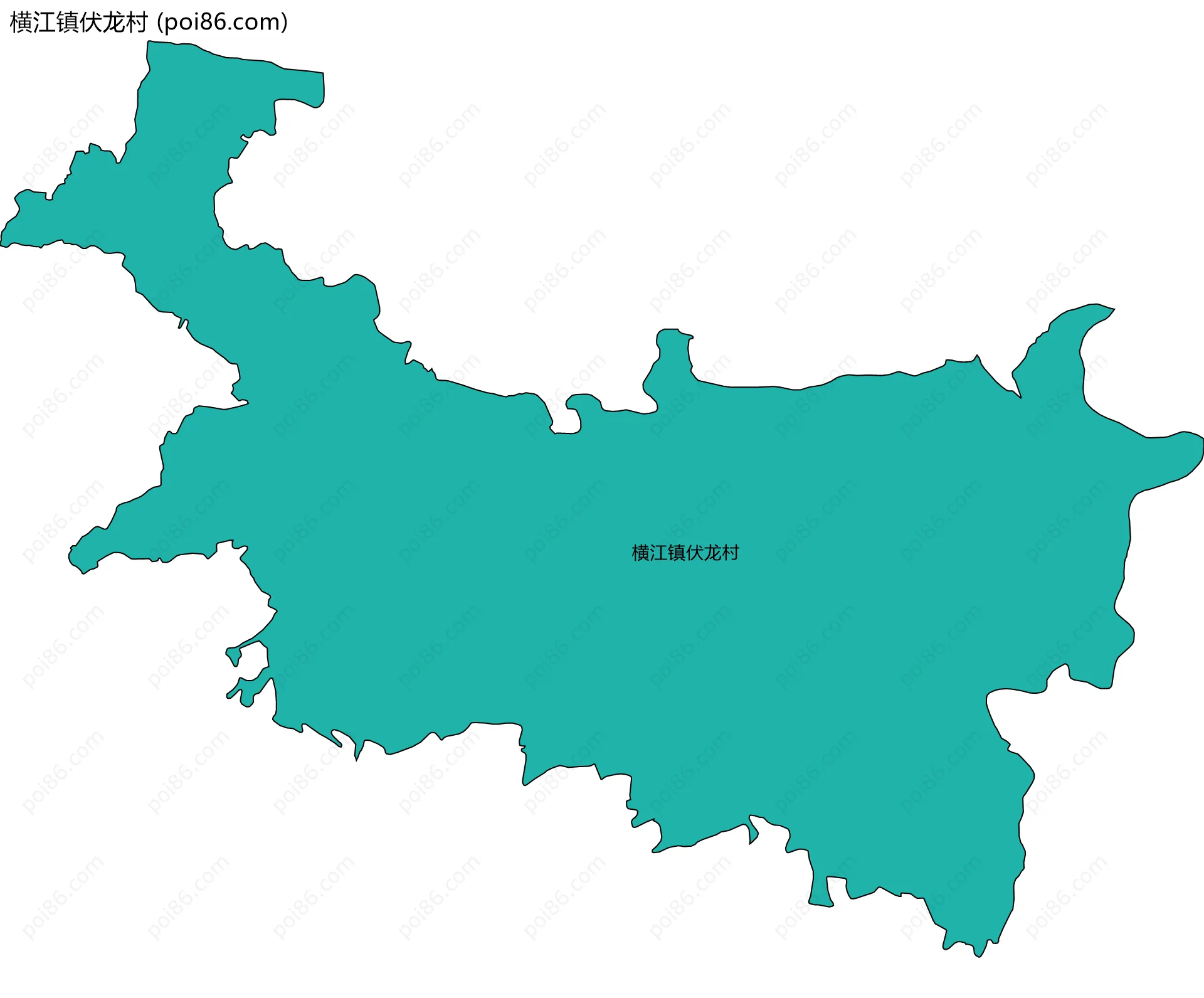 横江镇伏龙村边界地图