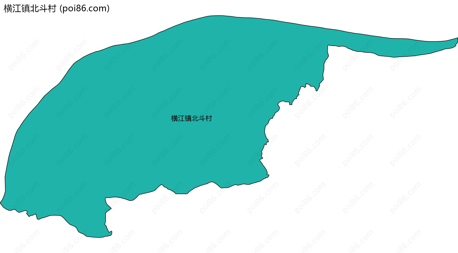 横江镇北斗村边界地图