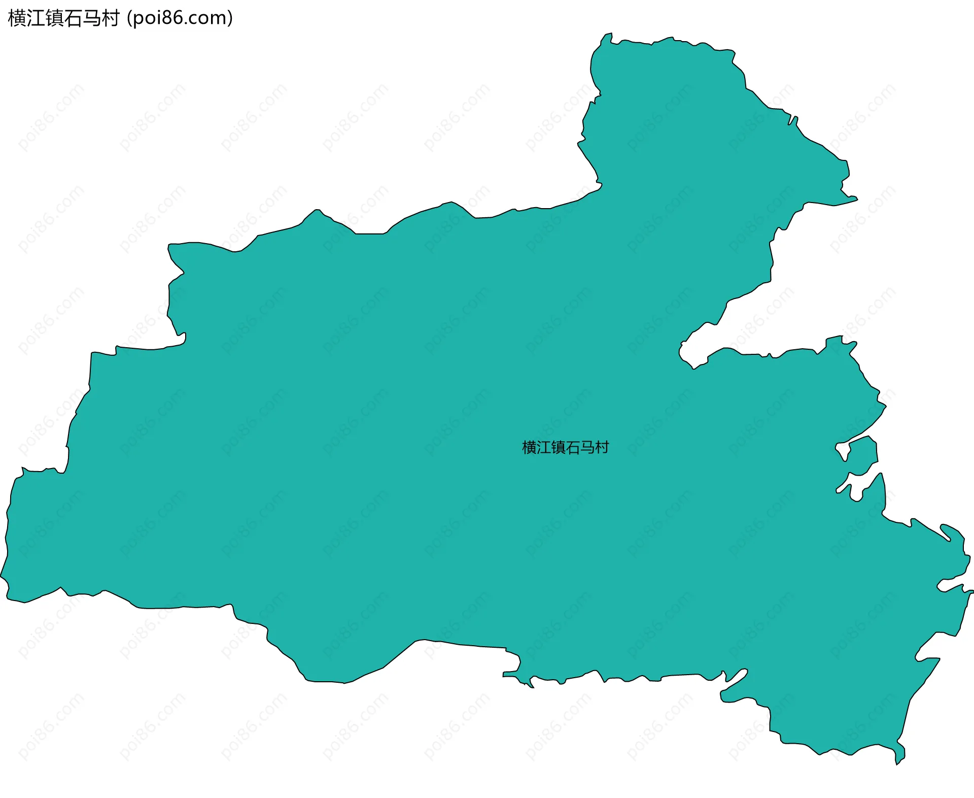 横江镇石马村边界地图