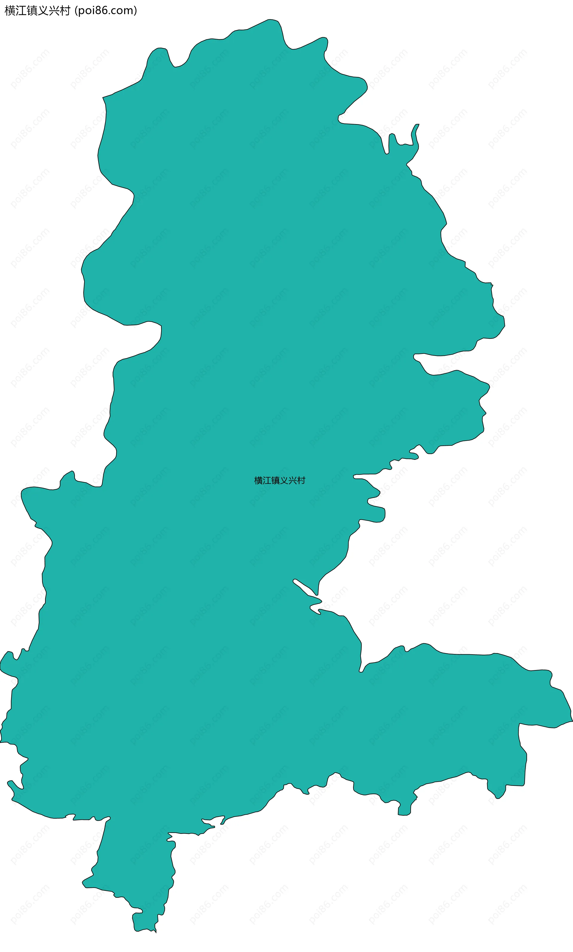 横江镇义兴村边界地图