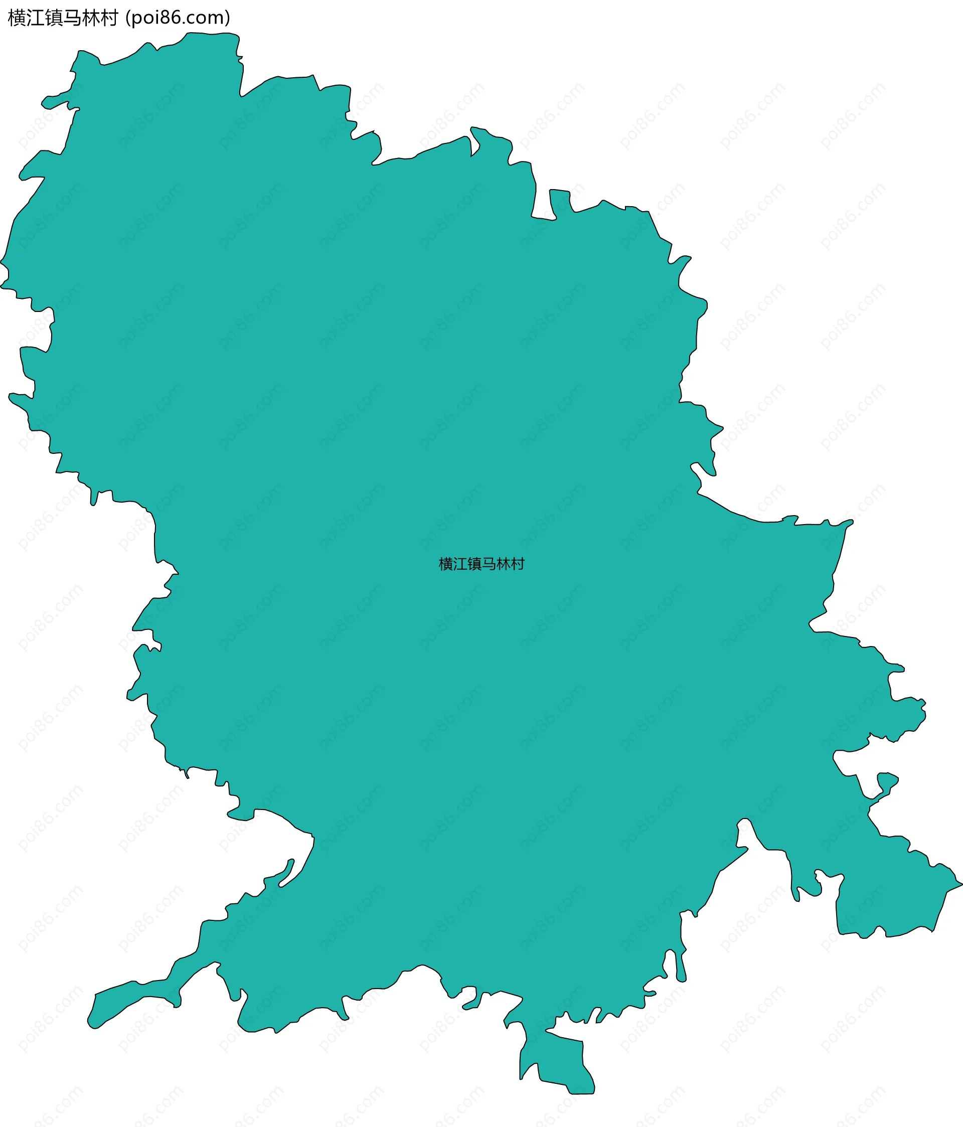 横江镇马林村边界地图