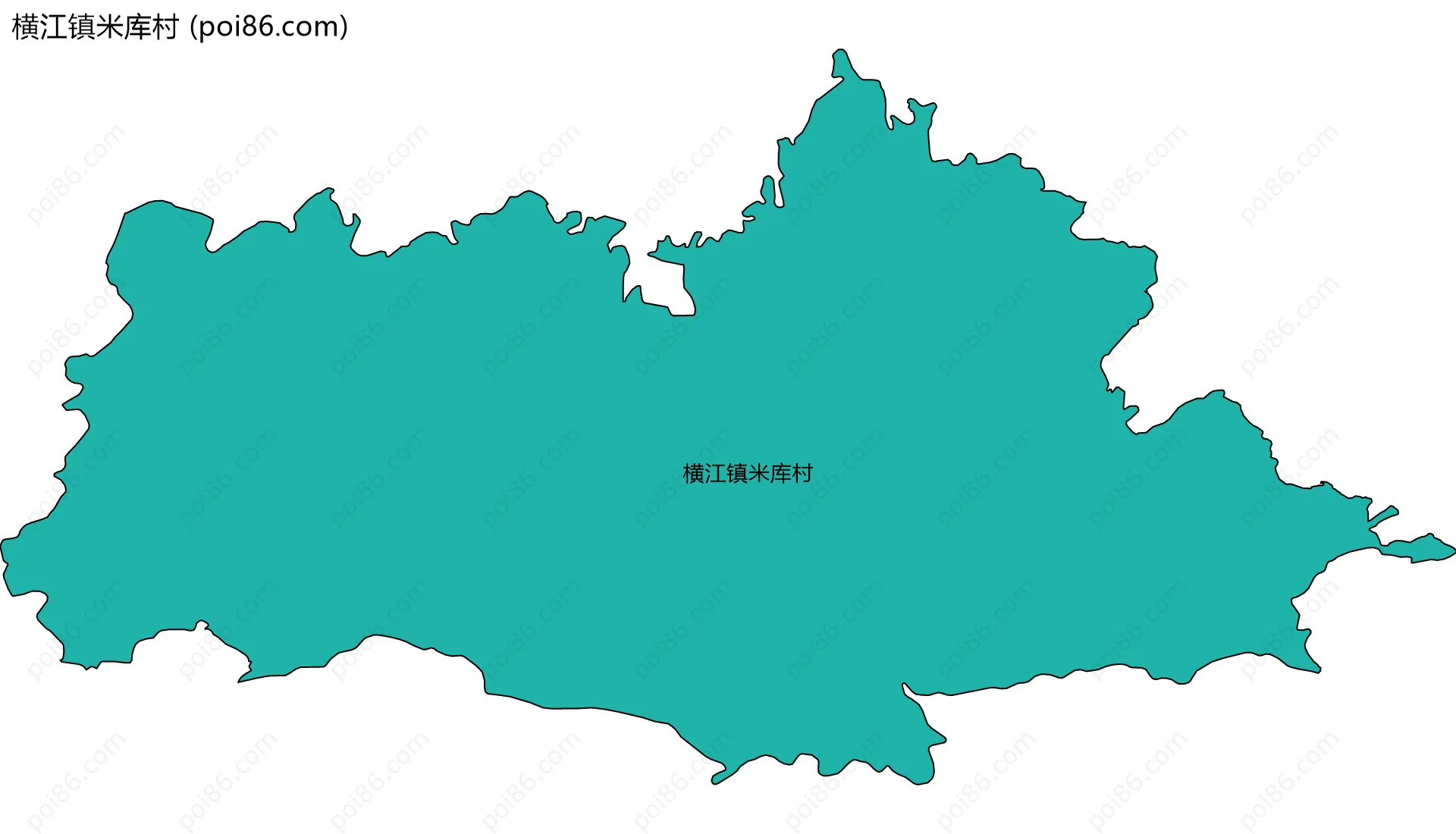 横江镇米库村边界地图