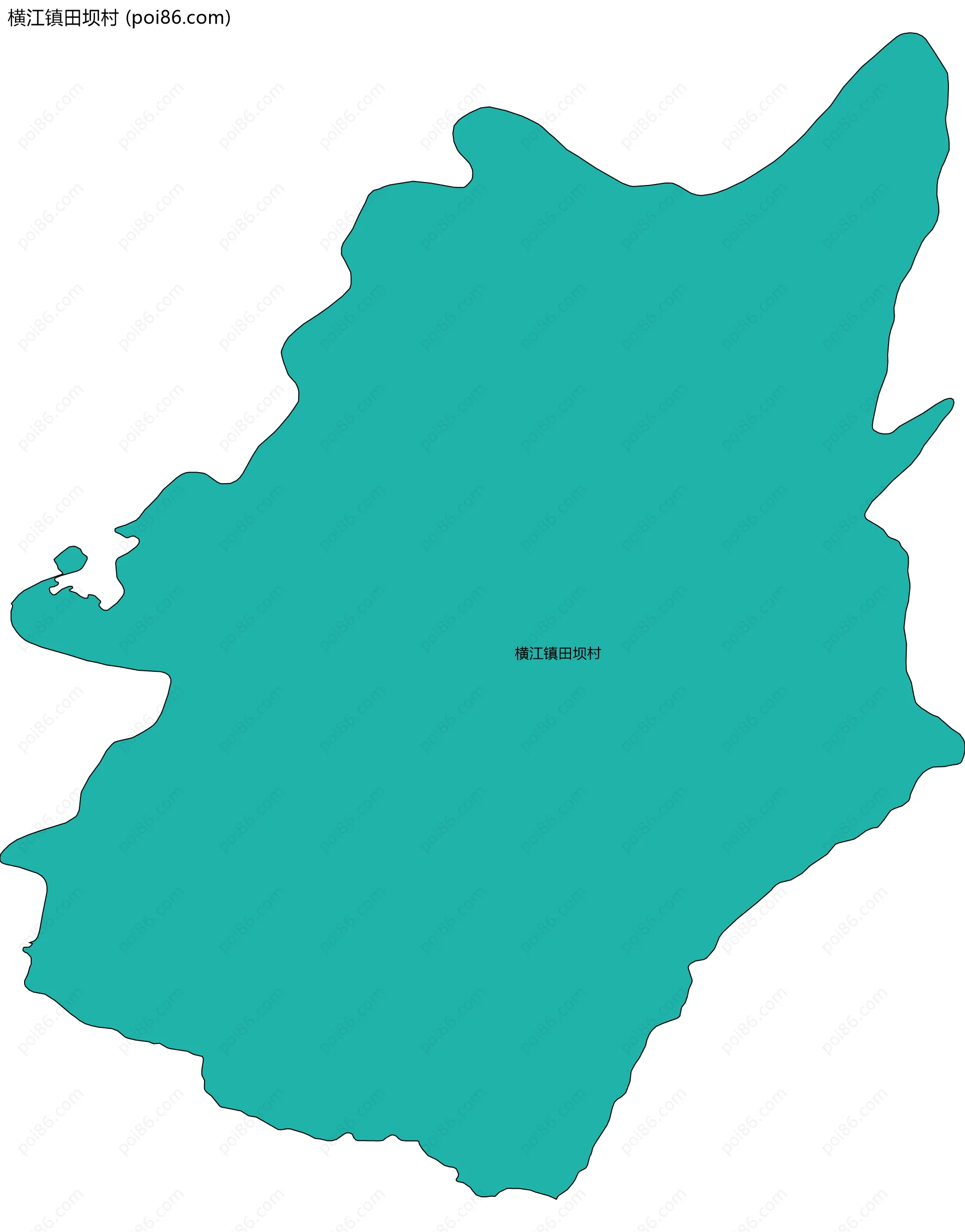 横江镇田坝村边界地图