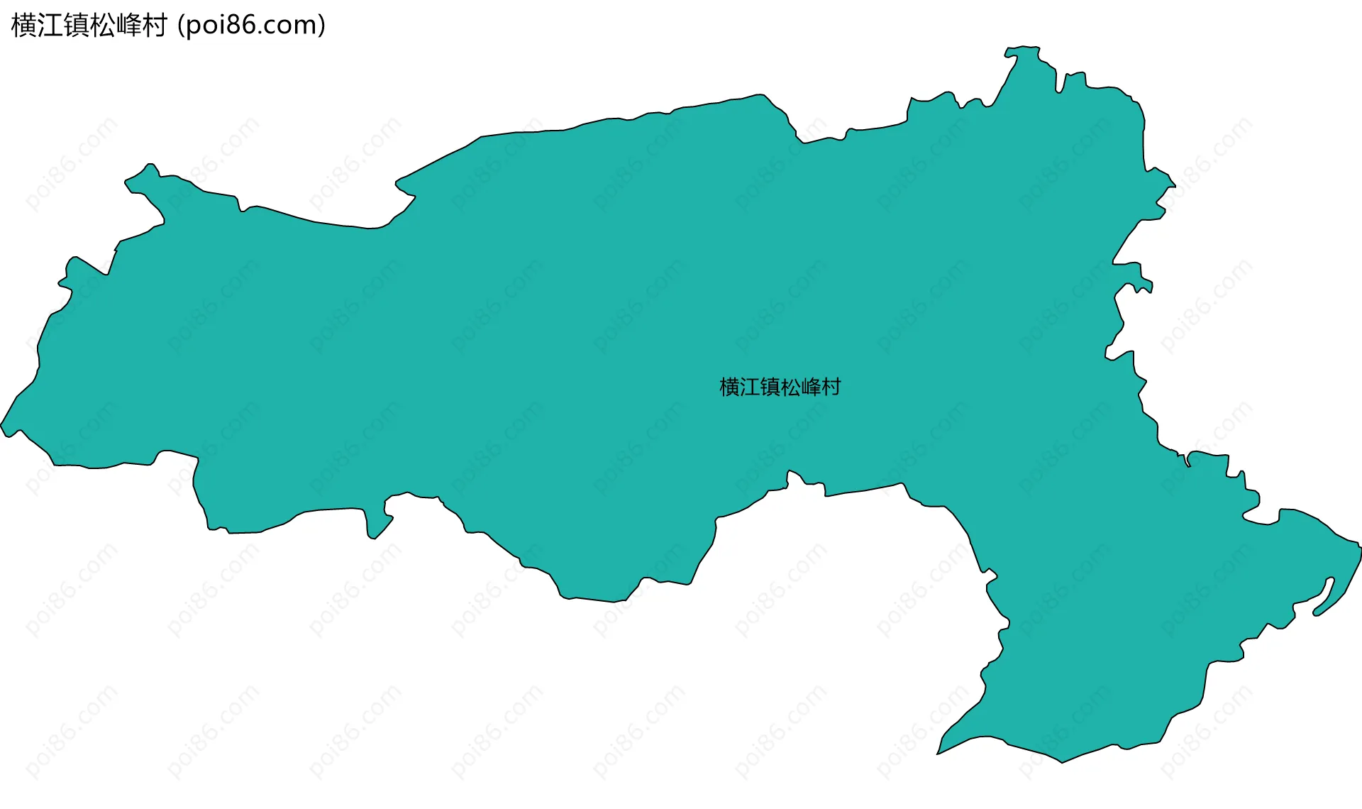 横江镇松峰村边界地图