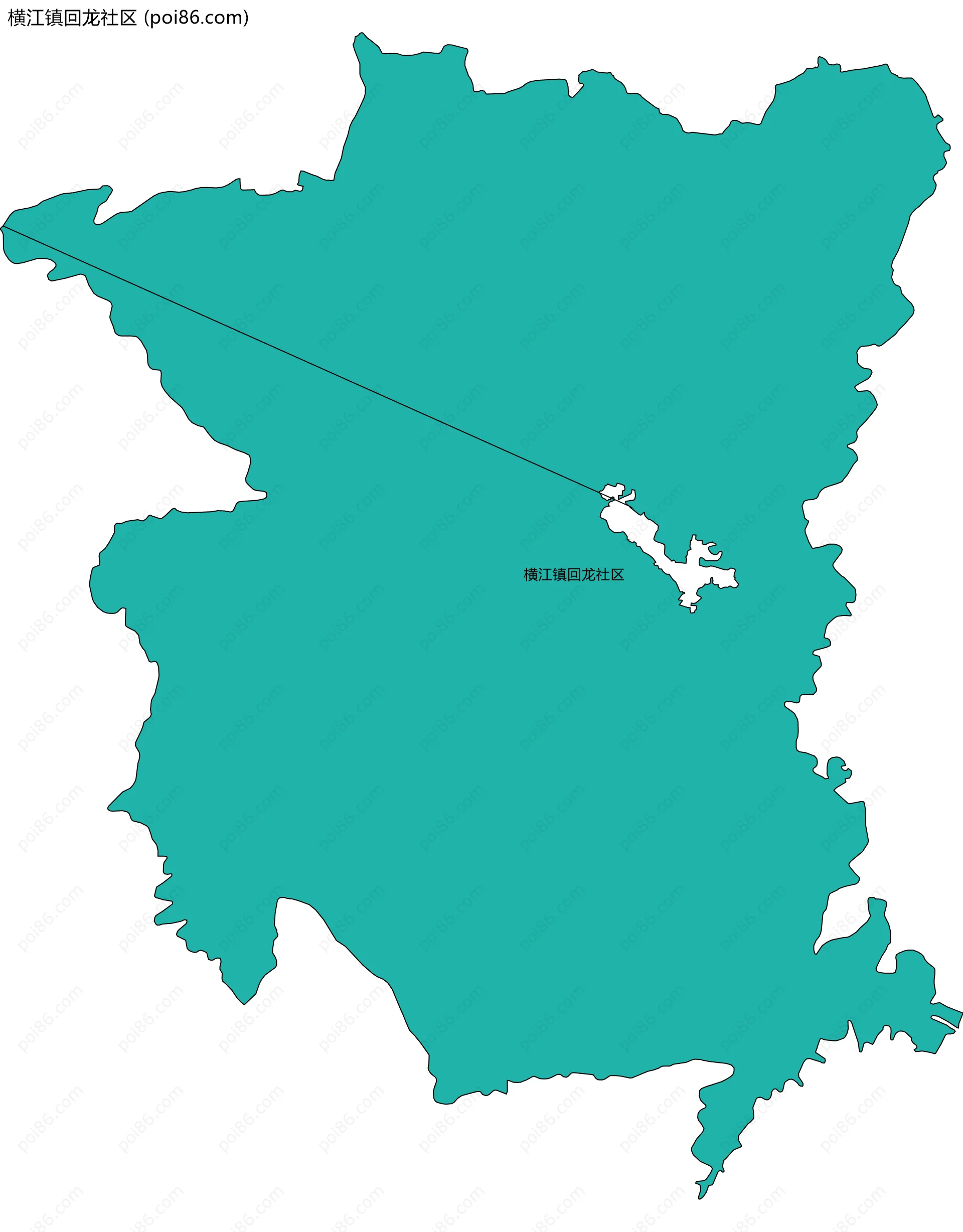 横江镇回龙社区边界地图