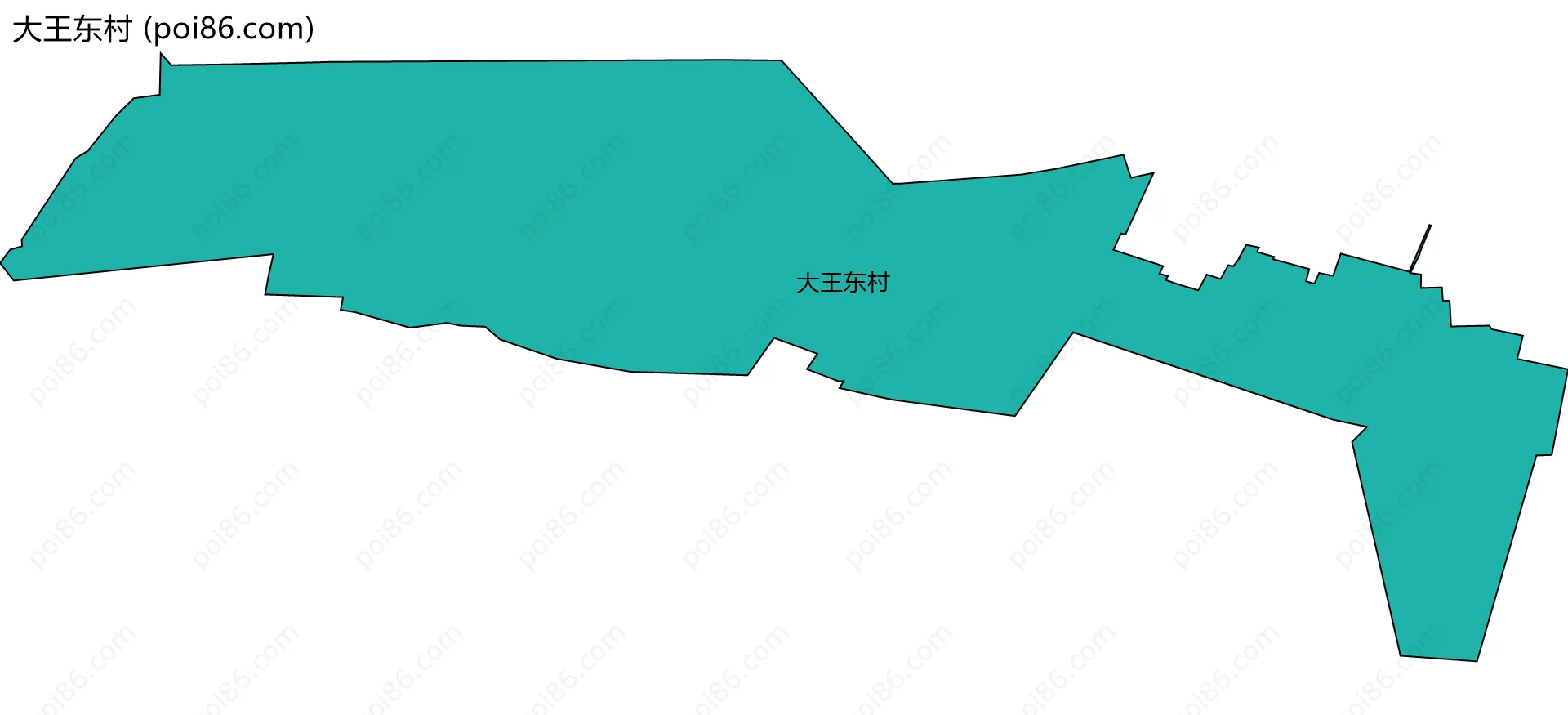 大王东村边界地图