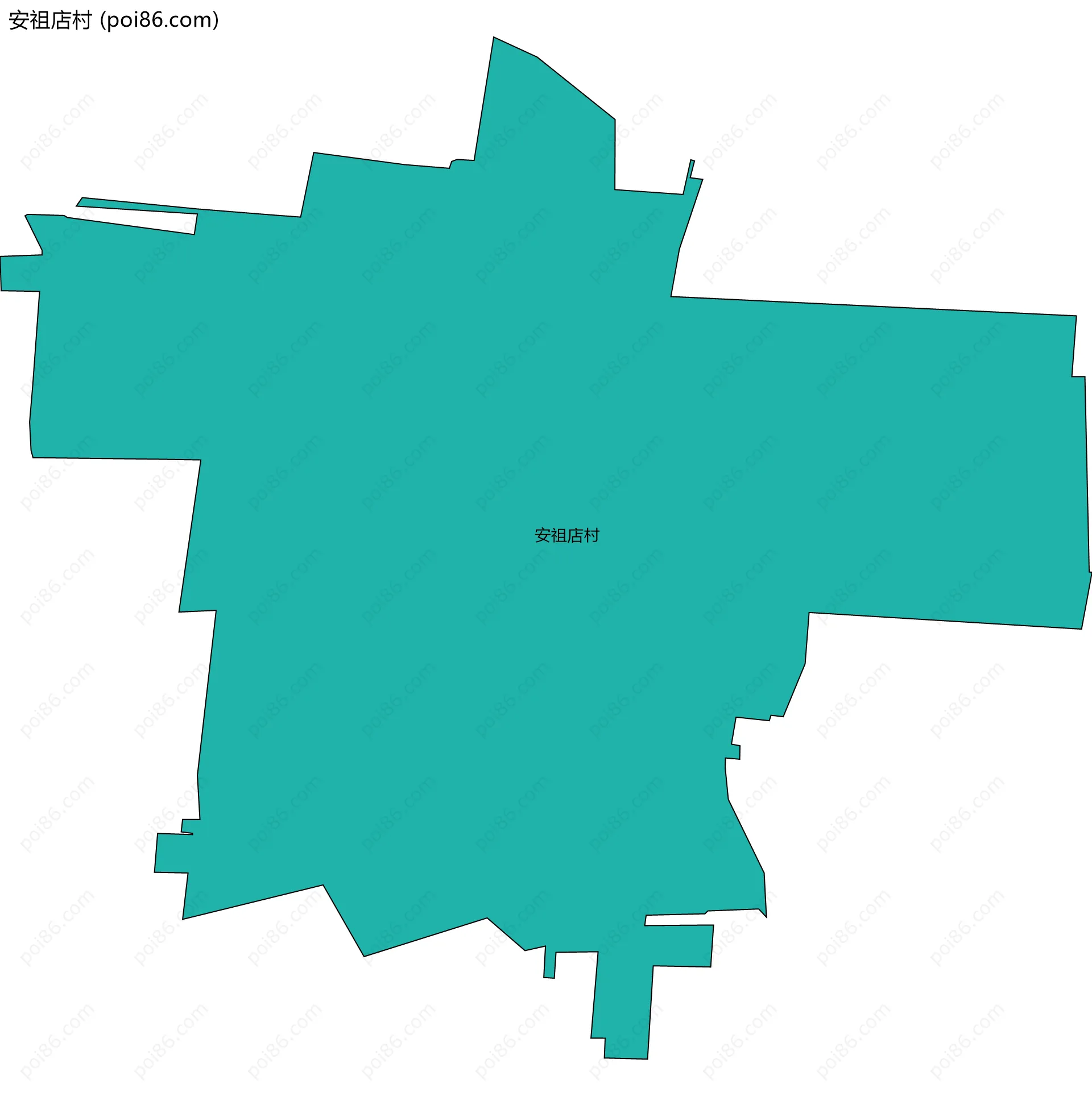 安祖店村边界地图