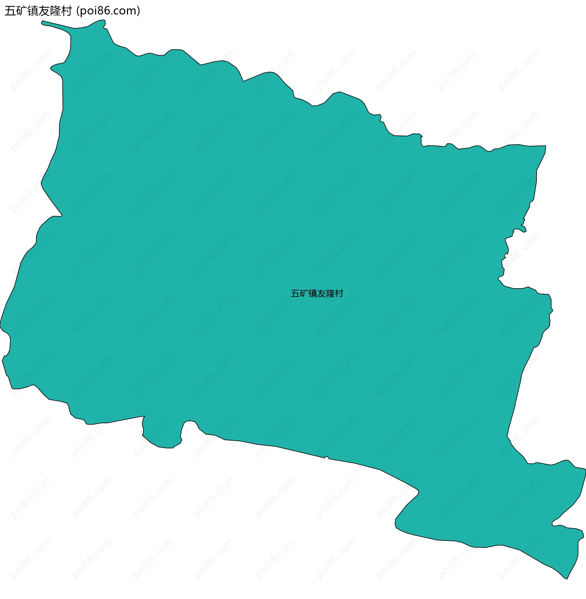 五矿镇友隆村边界地图