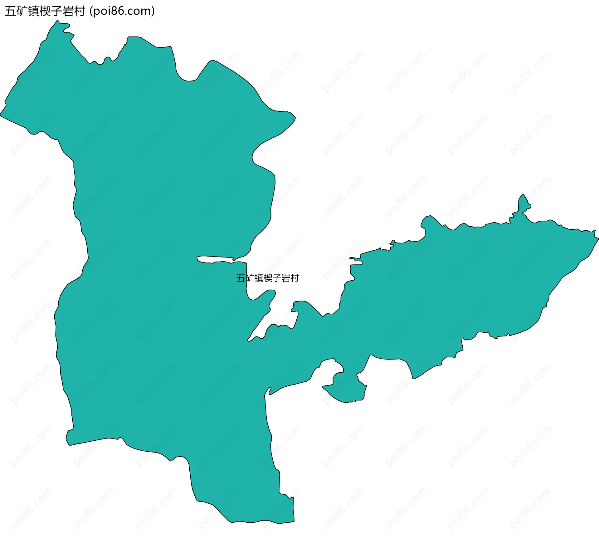 五矿镇楔子岩村边界地图