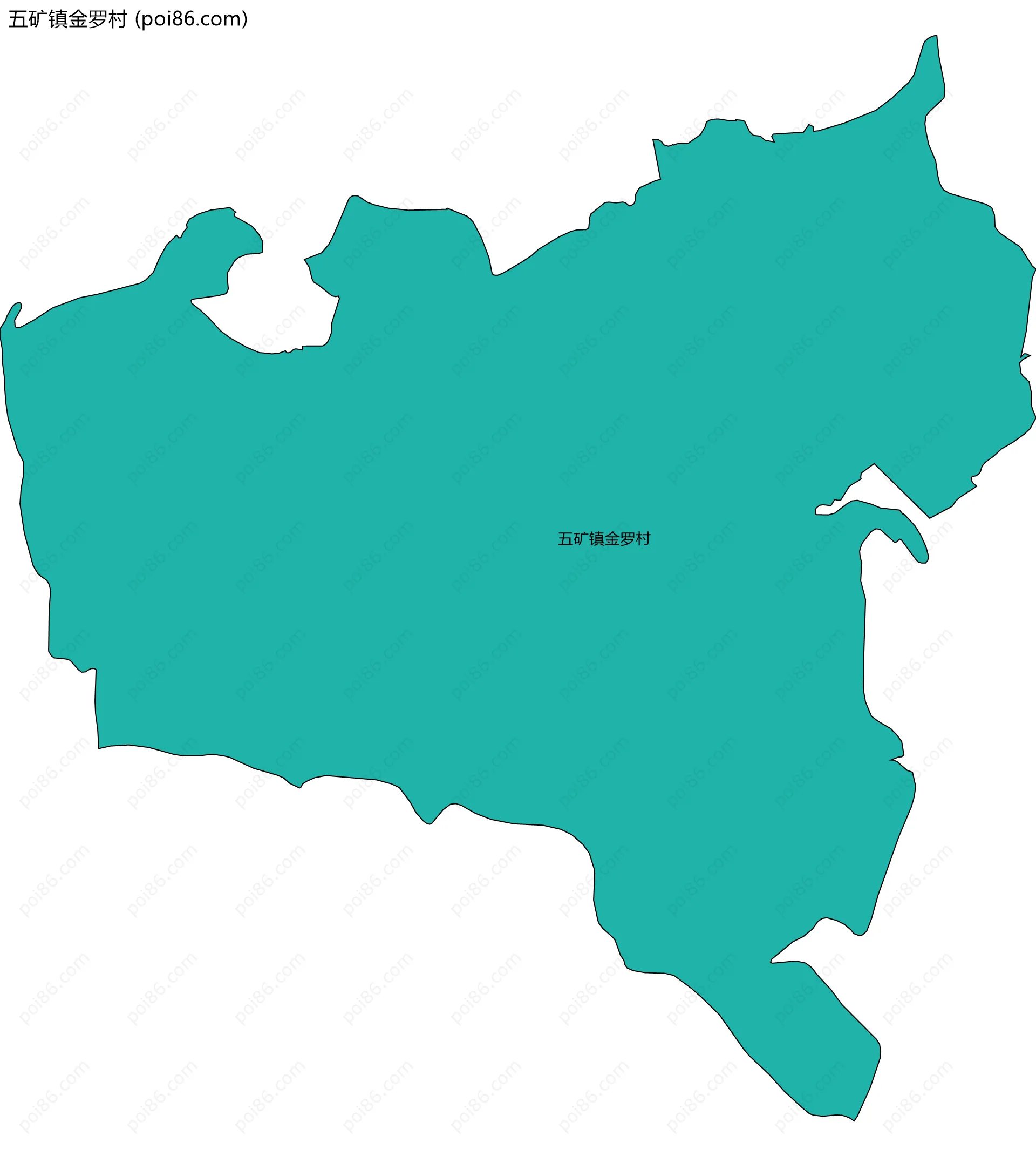 五矿镇金罗村边界地图