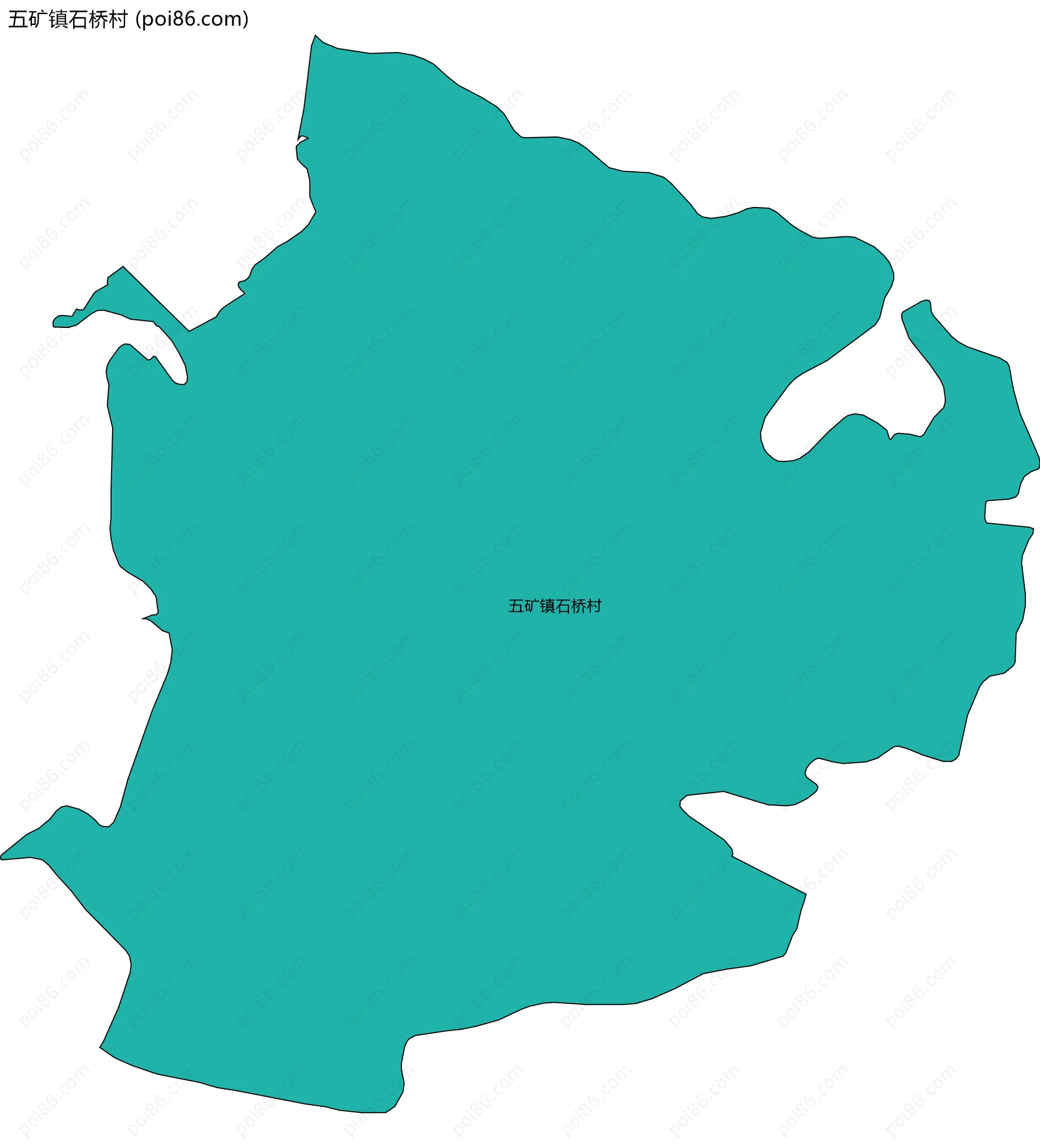 五矿镇石桥村边界地图