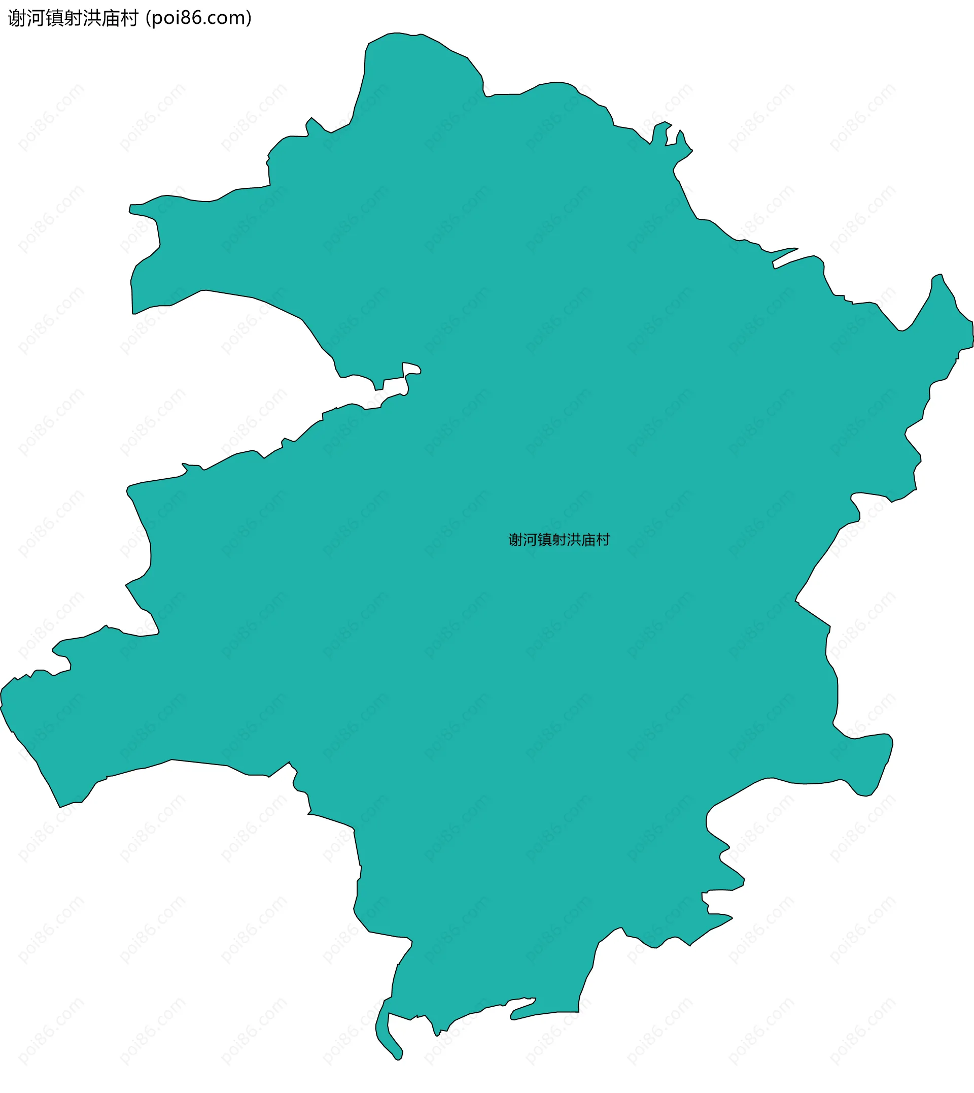 谢河镇射洪庙村边界地图