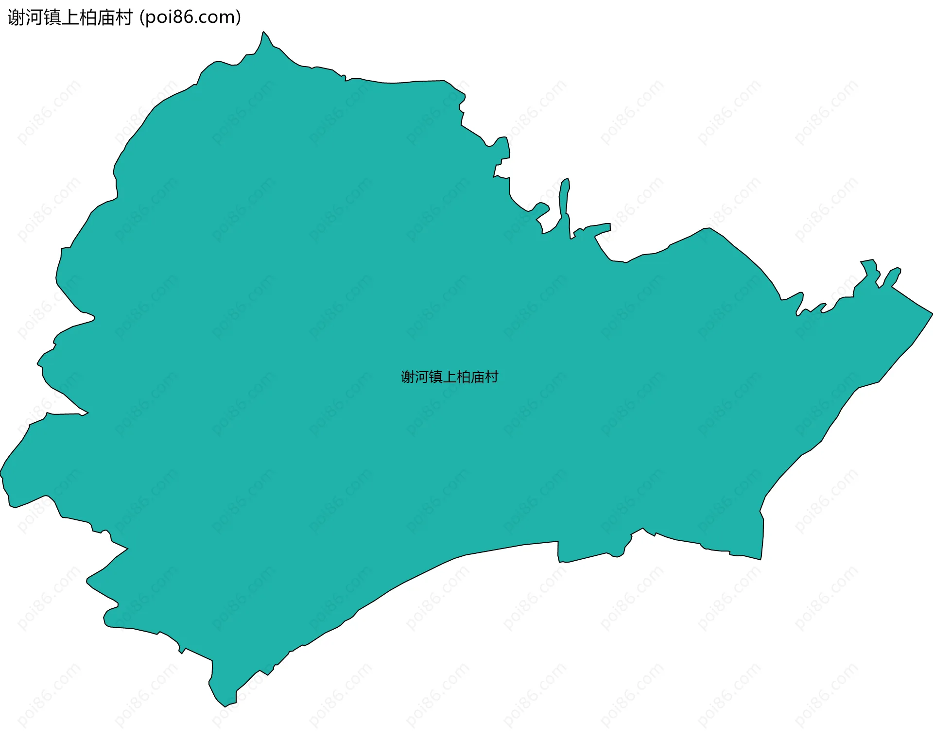 谢河镇上柏庙村边界地图