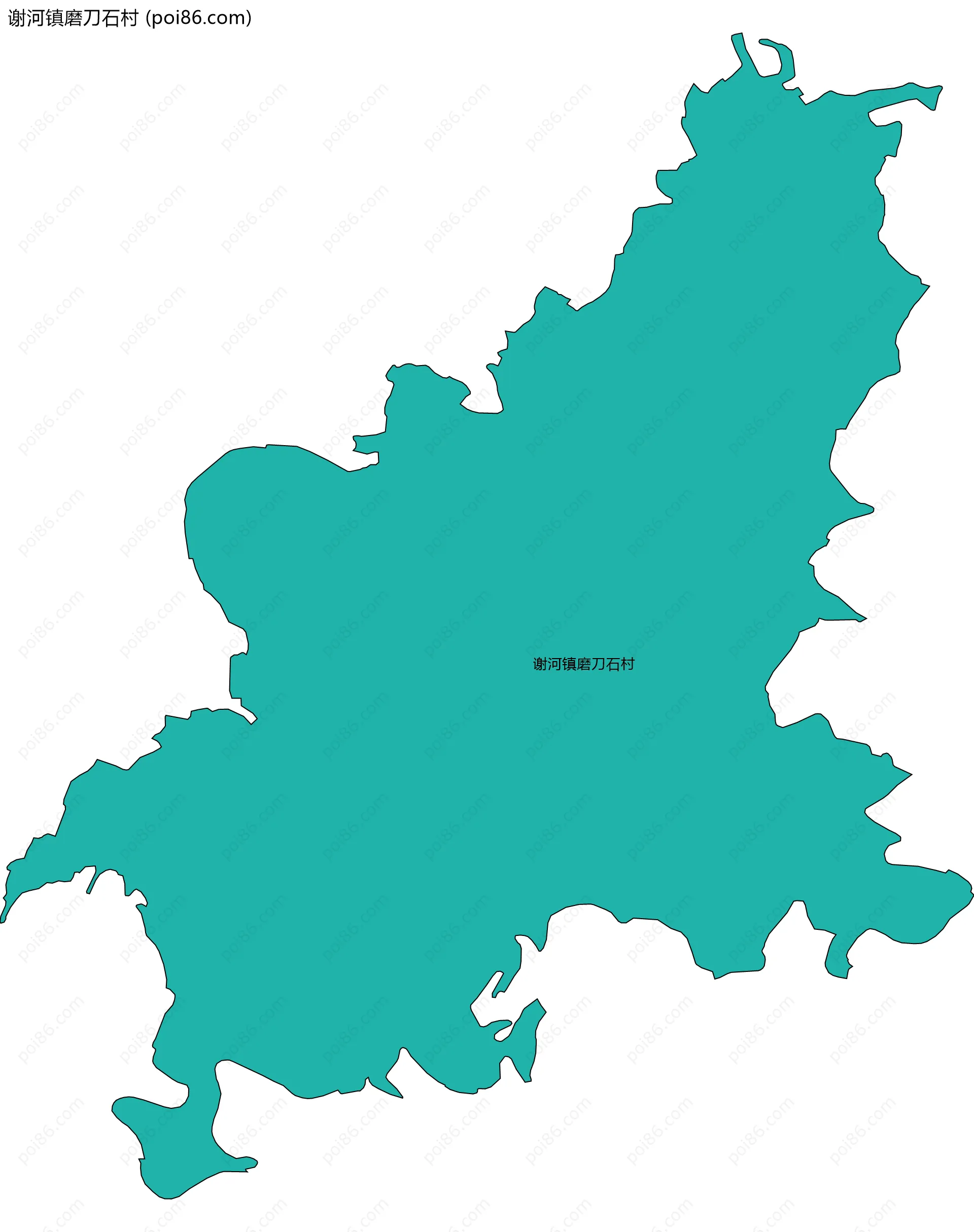 谢河镇磨刀石村边界地图