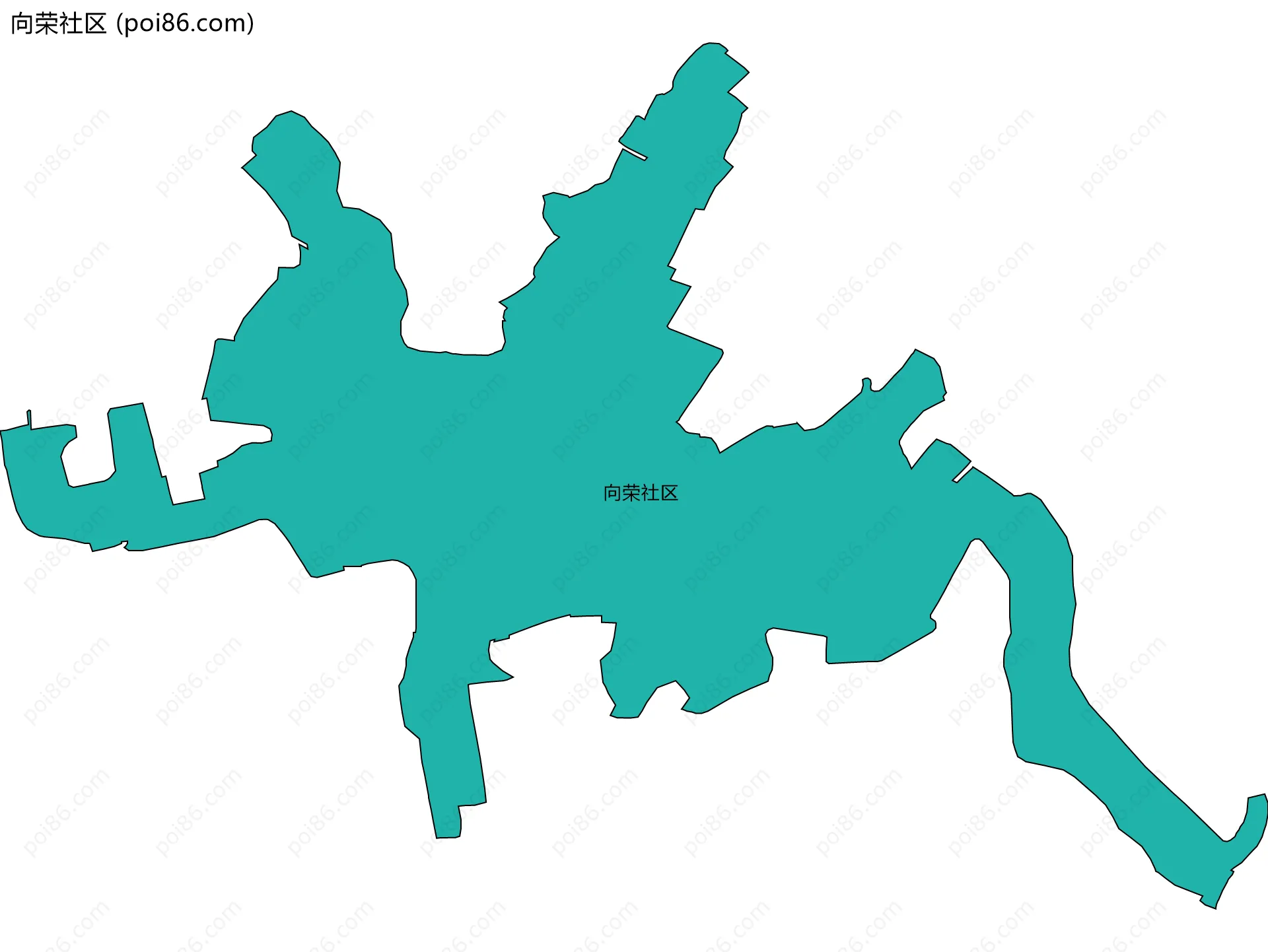 向荣社区边界地图