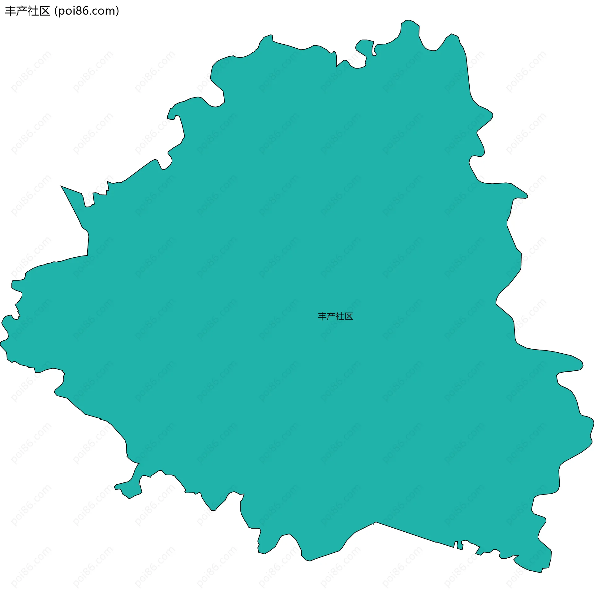 丰产社区边界地图