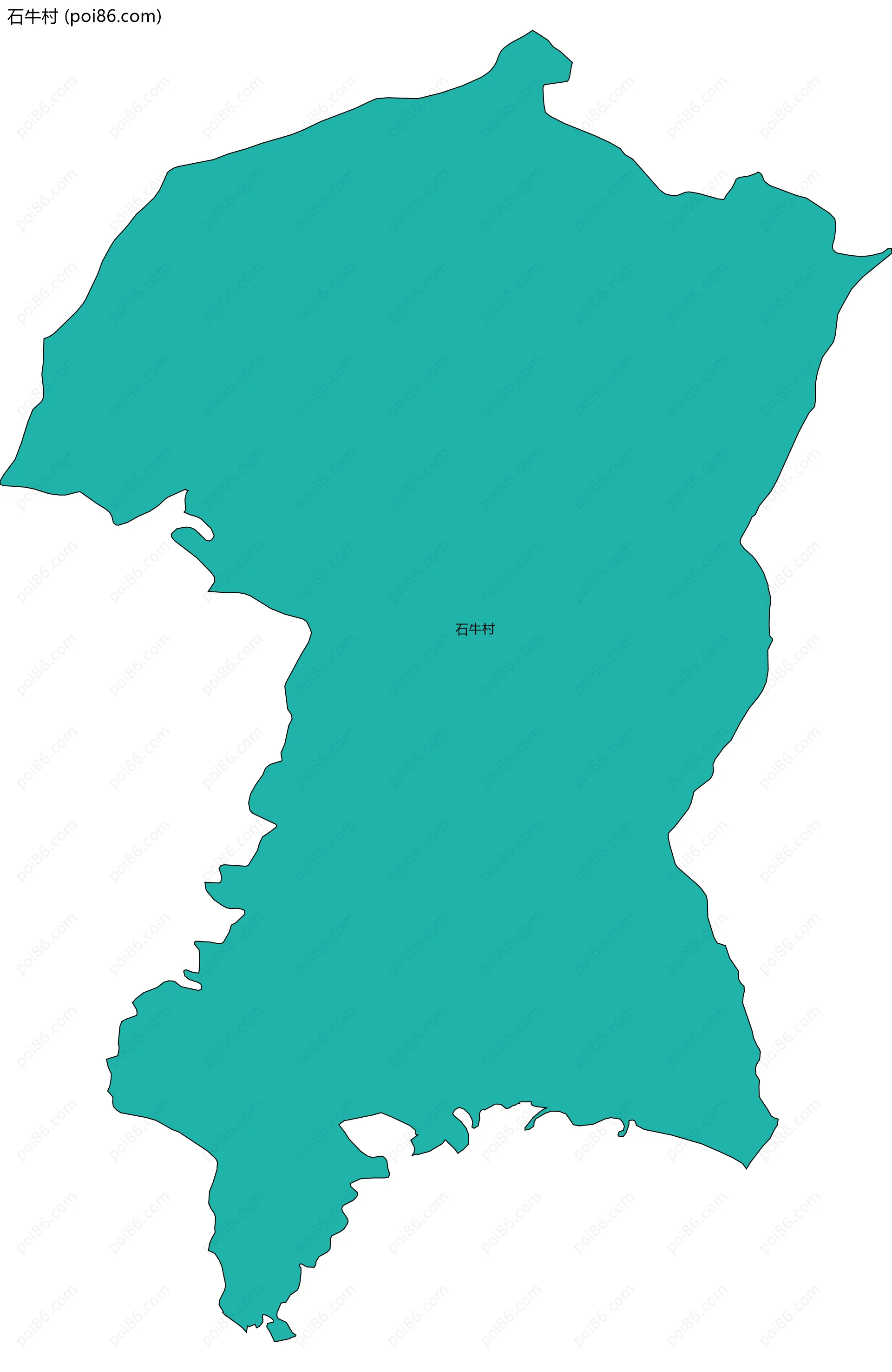 石牛村边界地图