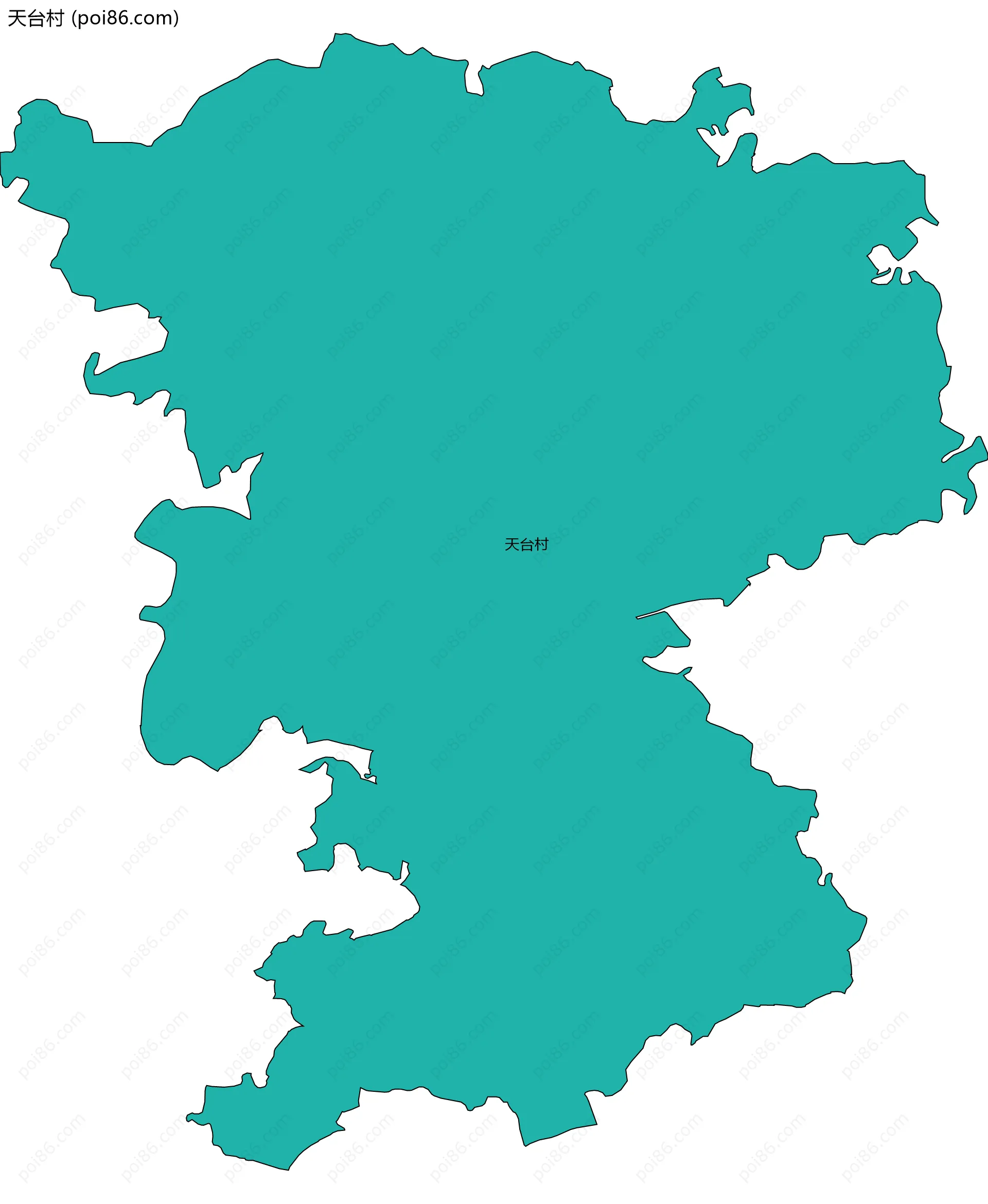 天台村边界地图