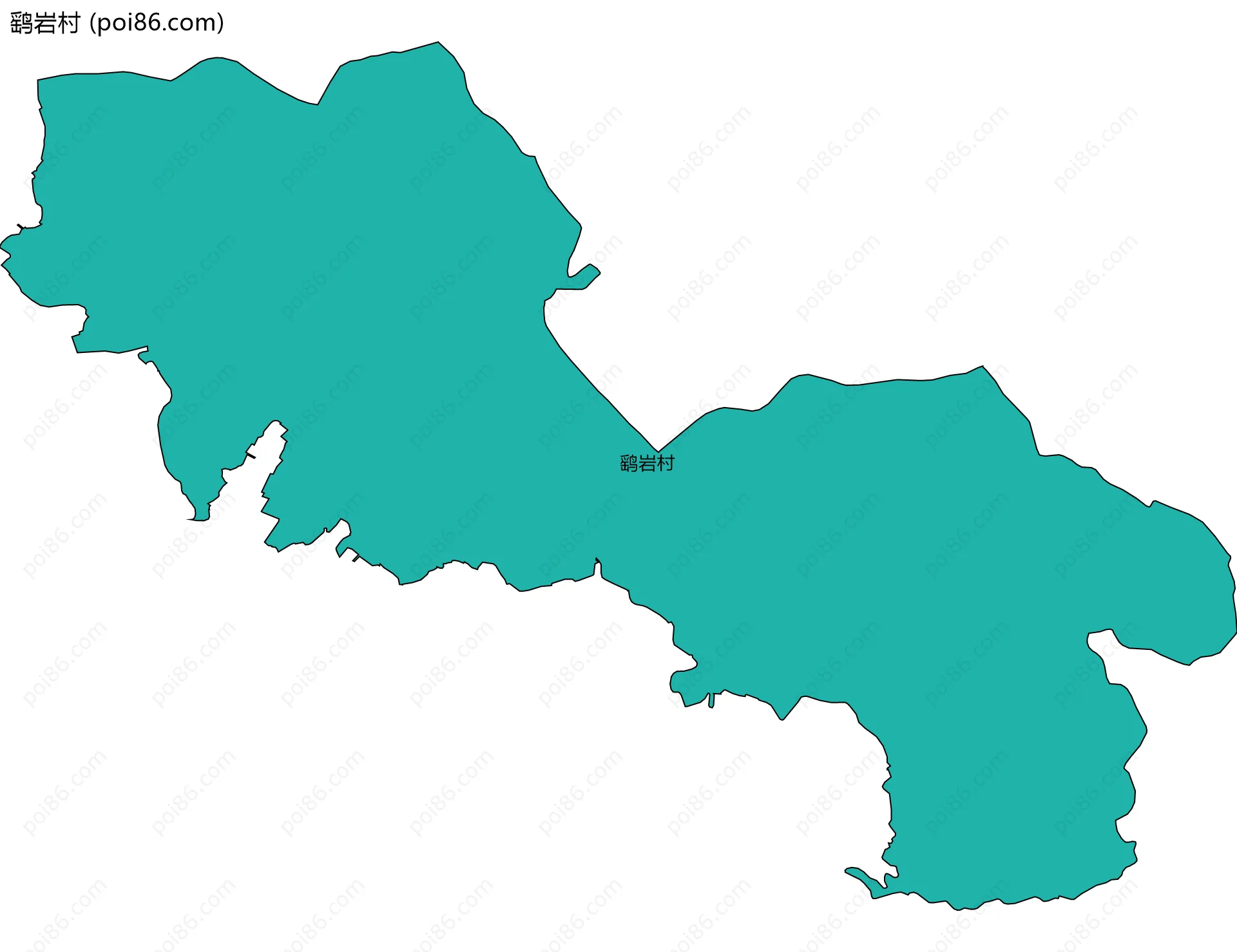 鹞岩村边界地图