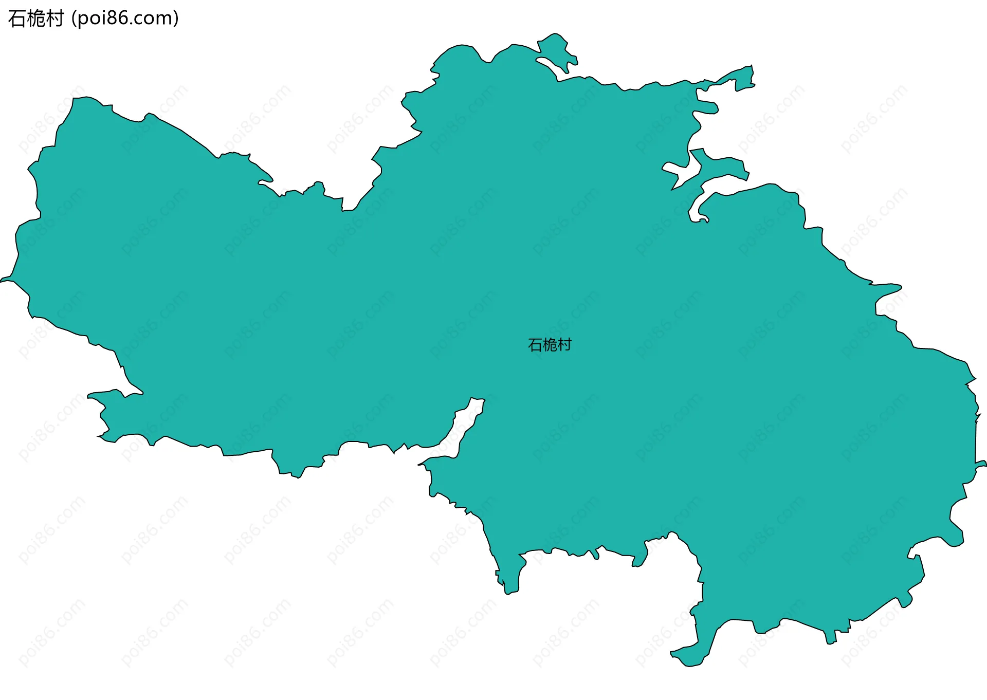 石桅村边界地图