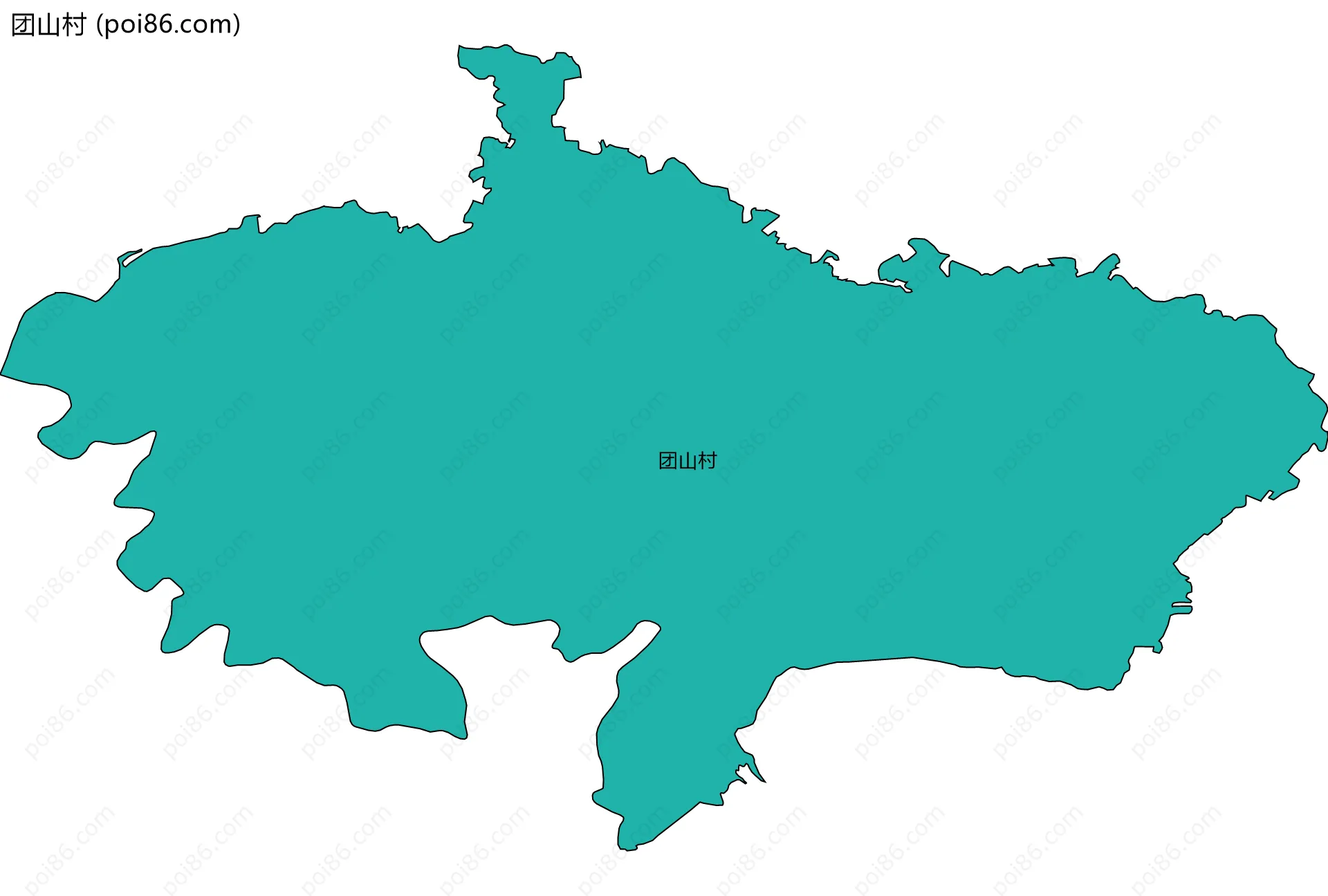团山村边界地图